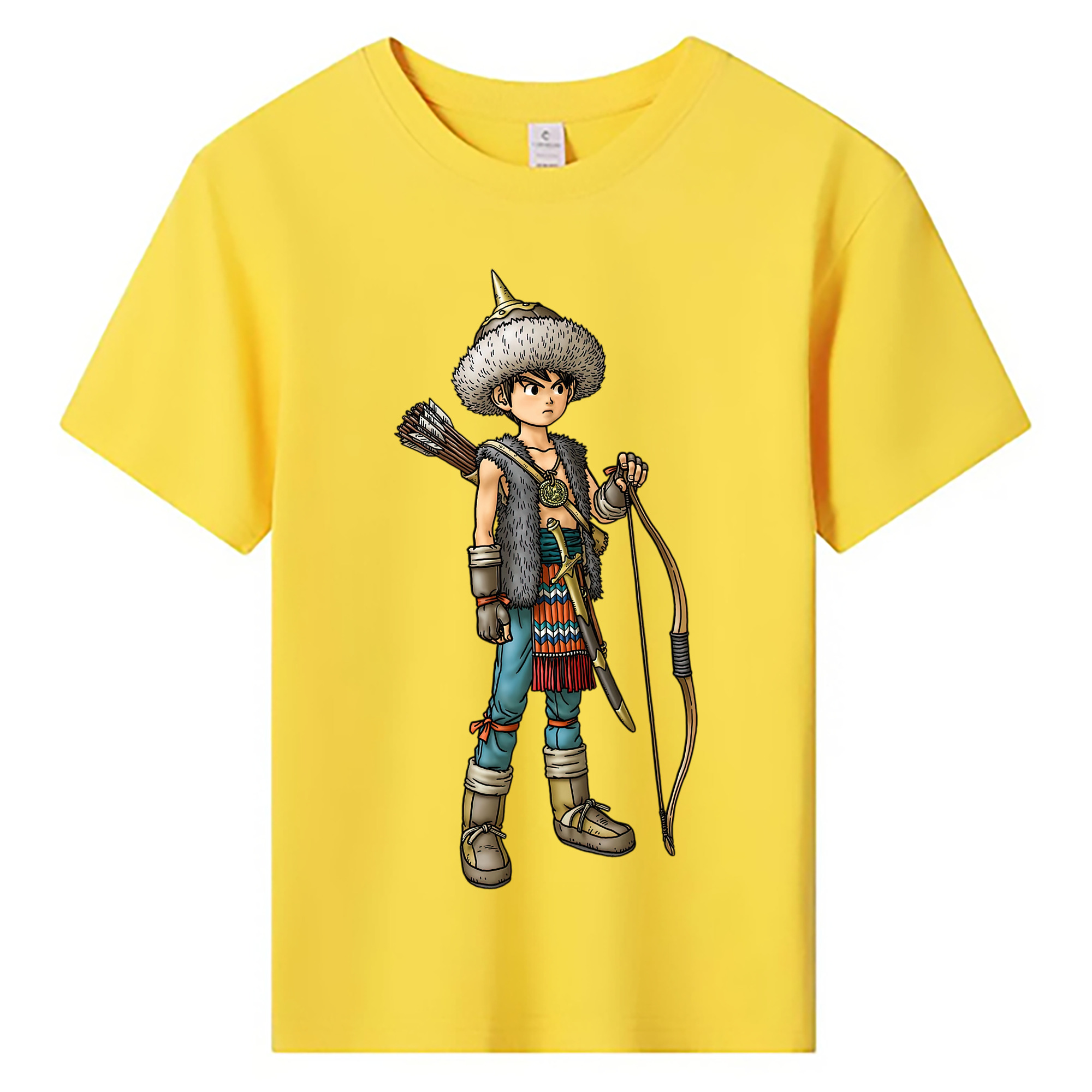 （画像用） ドラゴンクエスト Doragon Kuesuto Dragon Quest 綿100％キッズTシャツ（フロントプリント）