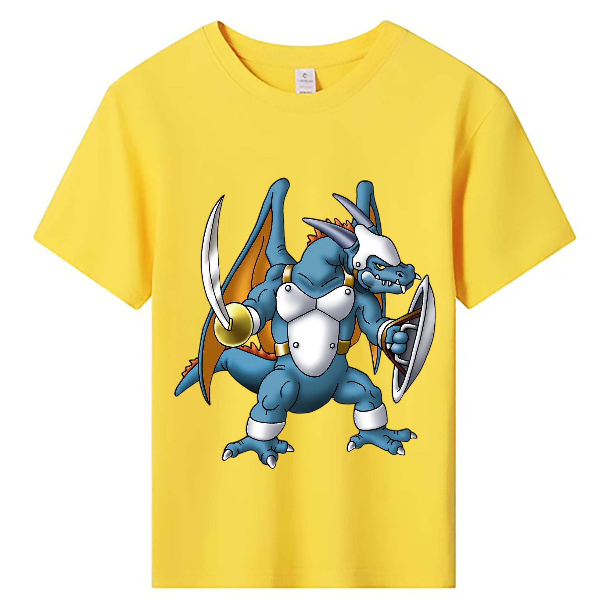 （画像用） ドラゴンクエスト Doragon Kuesuto Dragon Quest 綿100％キッズTシャツ（フロントプリント）