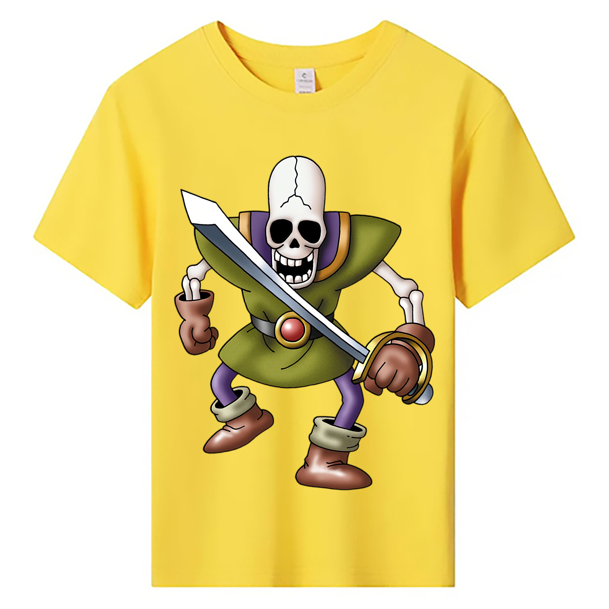 （画像用） ドラゴンクエスト Doragon Kuesuto Dragon Quest 綿100％キッズTシャツ（フロントプリント）