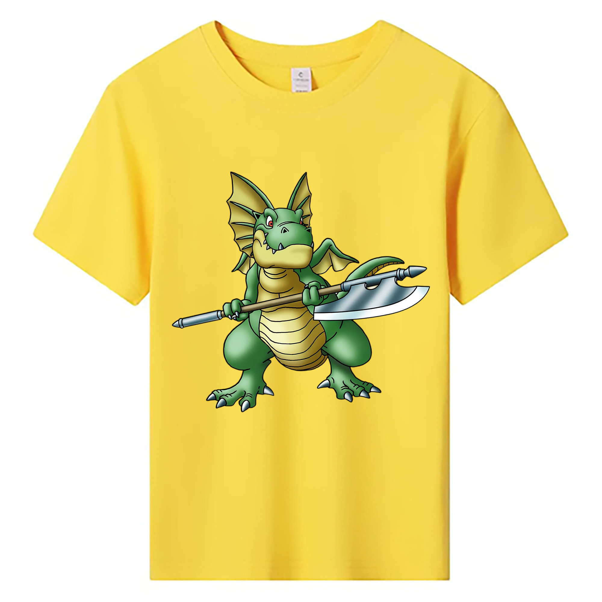 （画像用） ドラゴンクエスト Doragon Kuesuto Dragon Quest 綿100％キッズTシャツ（フロントプリント）