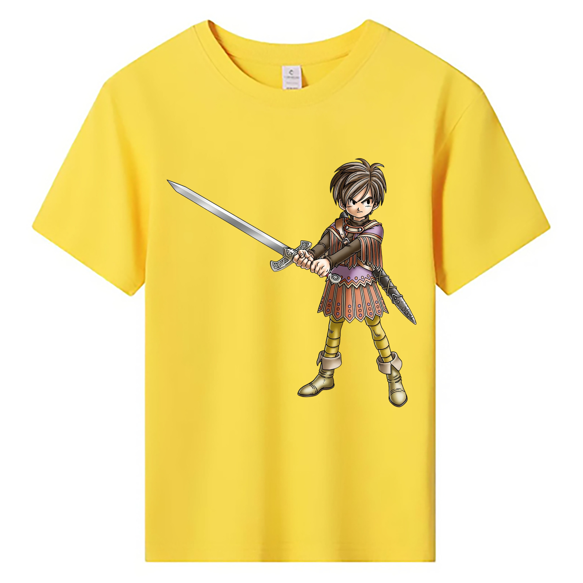 （画像用） ドラゴンクエスト Doragon Kuesuto Dragon Quest 綿100％キッズTシャツ（フロントプリント）