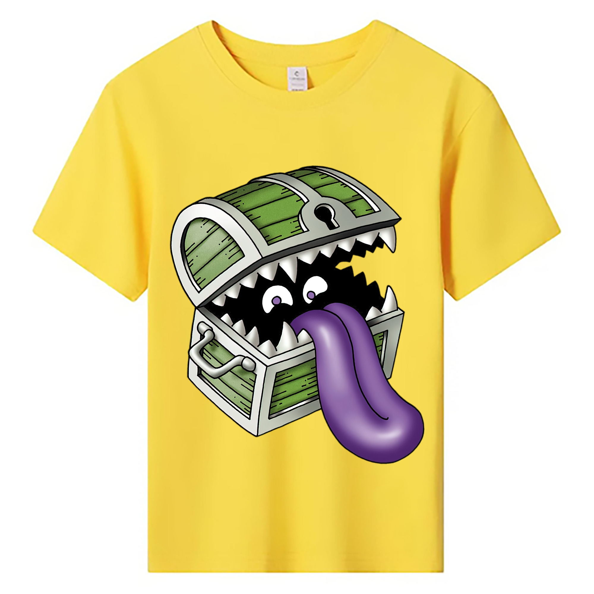 （画像用） ドラゴンクエスト Doragon Kuesuto Dragon Quest 綿100％キッズTシャツ（フロントプリント）