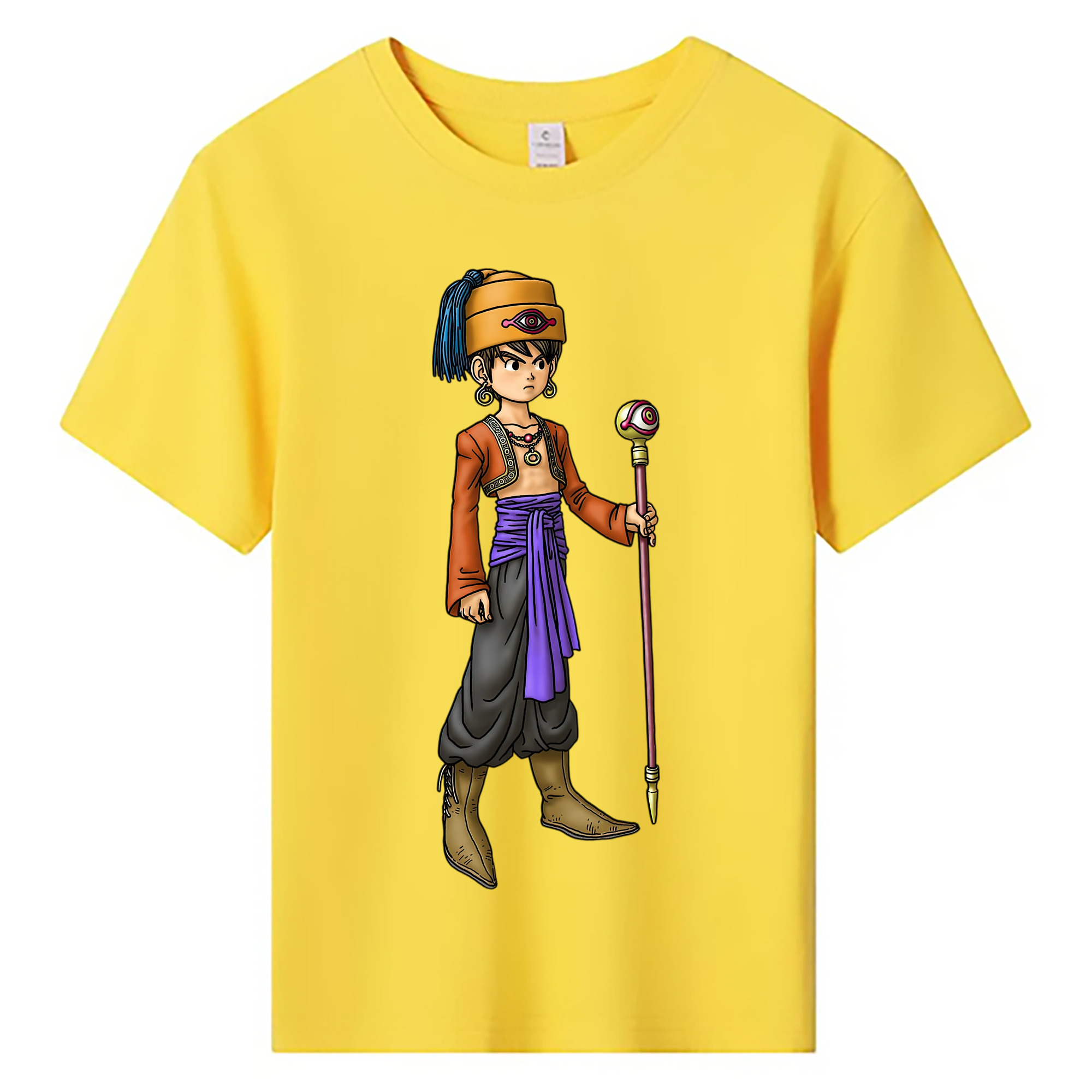 （画像用） ドラゴンクエスト Doragon Kuesuto Dragon Quest 綿100％キッズTシャツ（フロントプリント）