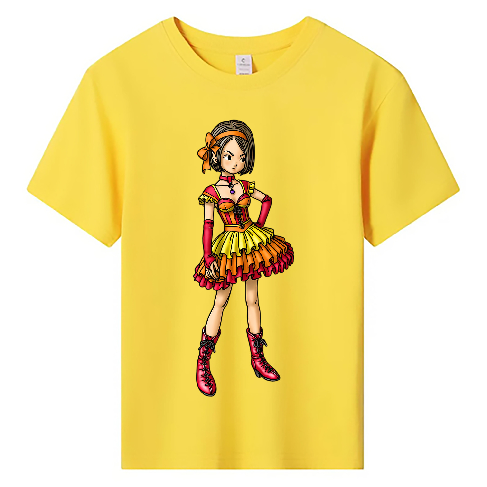 （画像用） ドラゴンクエスト Doragon Kuesuto Dragon Quest 綿100％キッズTシャツ（フロントプリント）