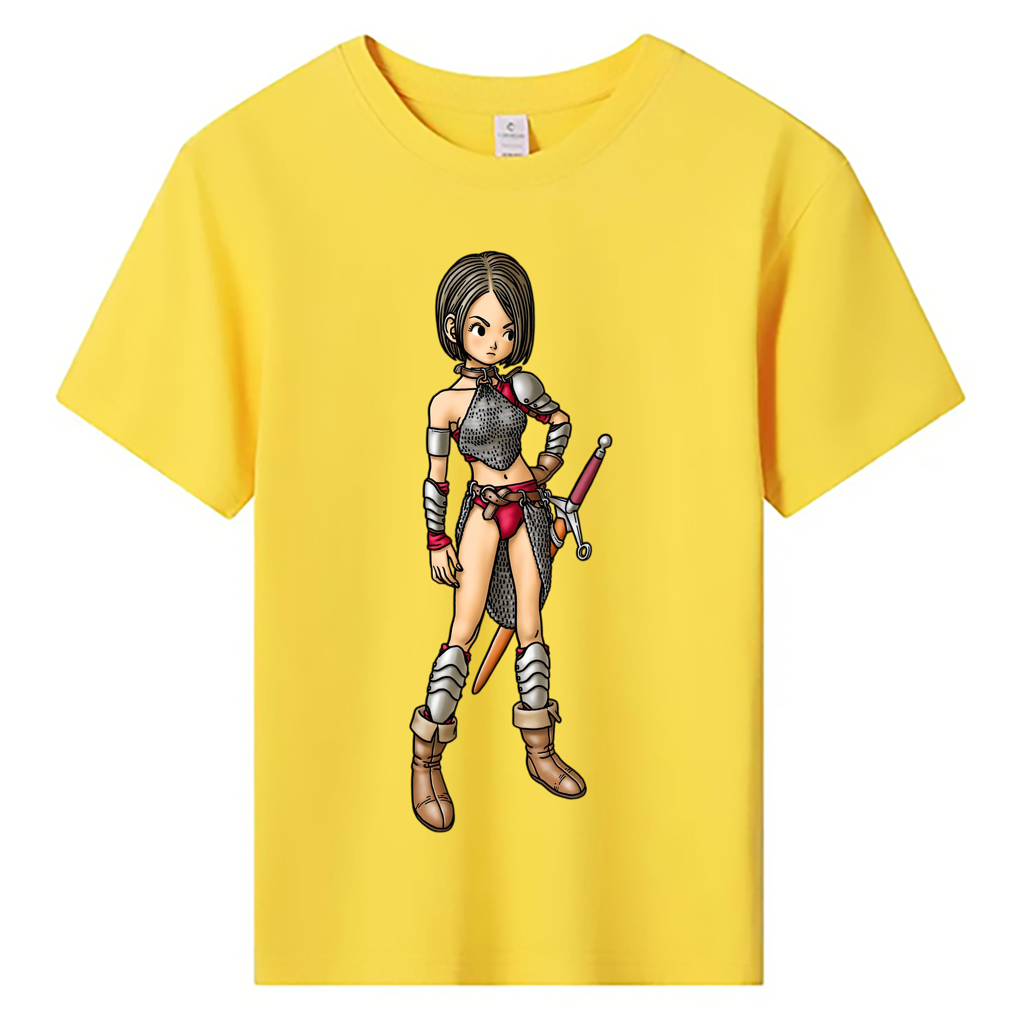 （画像用） ドラゴンクエスト Doragon Kuesuto Dragon Quest 綿100％キッズTシャツ（フロントプリント）