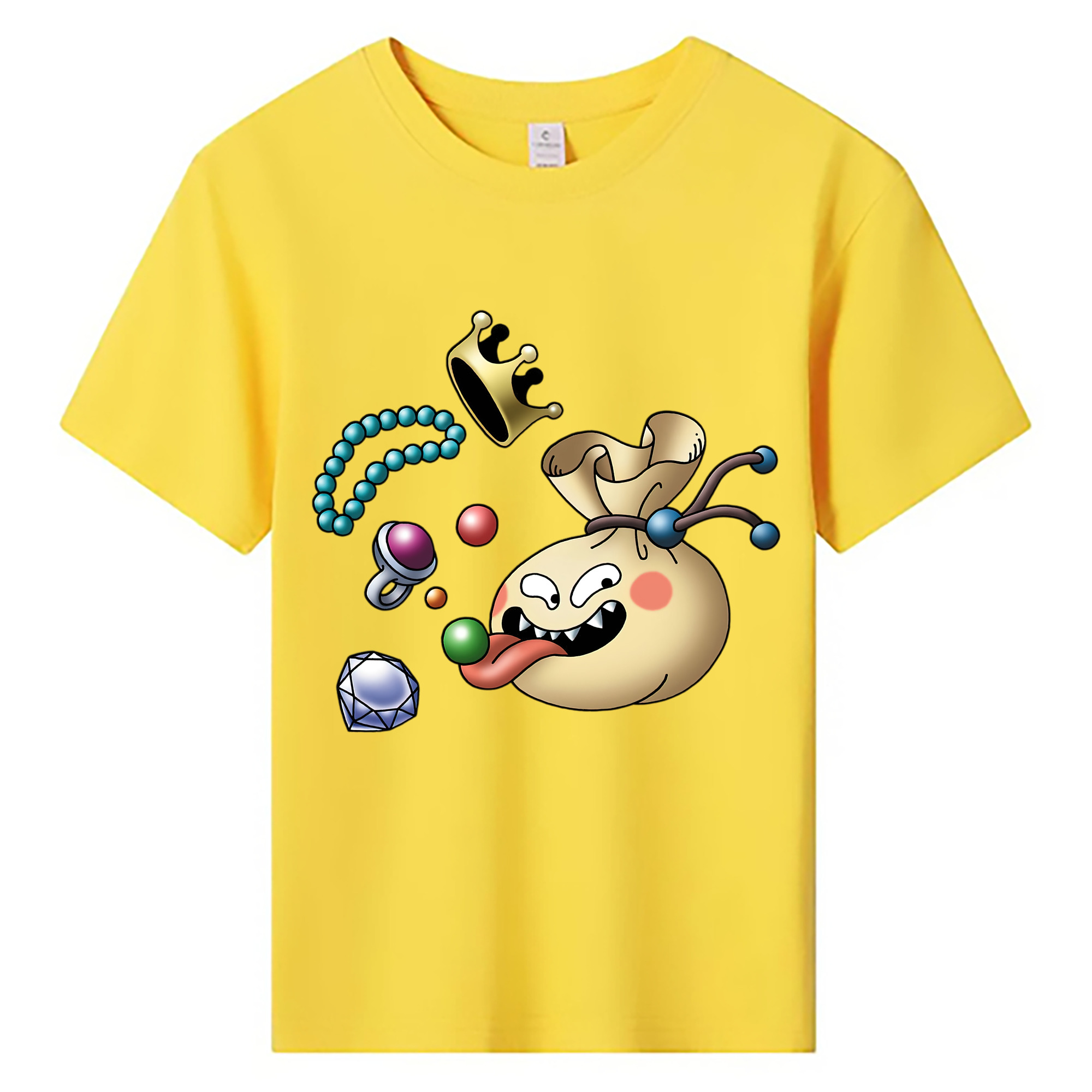 （画像用） ドラゴンクエスト Doragon Kuesuto Dragon Quest 綿100％キッズTシャツ（フロントプリント）