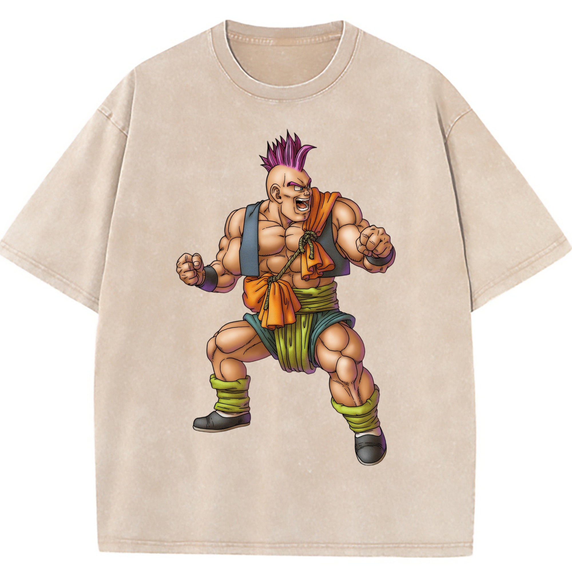 （画像用） ドラゴンクエスト Doragon Kuesuto Dragon Quest 綿100% ヴィンテージ風 半袖Tシャツ（フロントプリント）