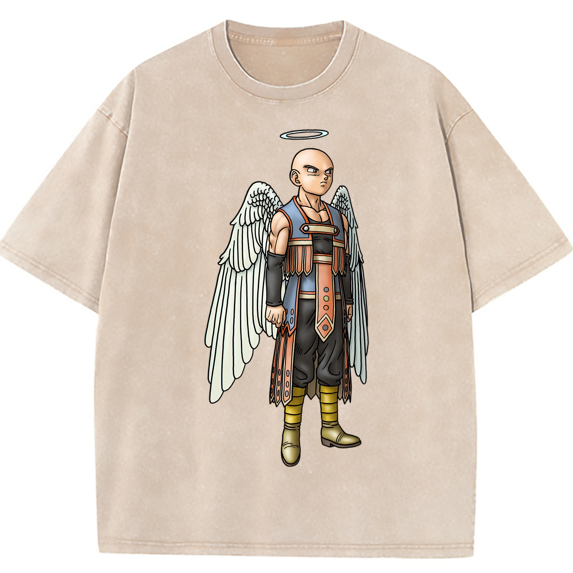 （画像用） ドラゴンクエスト Doragon Kuesuto Dragon Quest 綿100% ヴィンテージ風 半袖Tシャツ（フロントプリント）