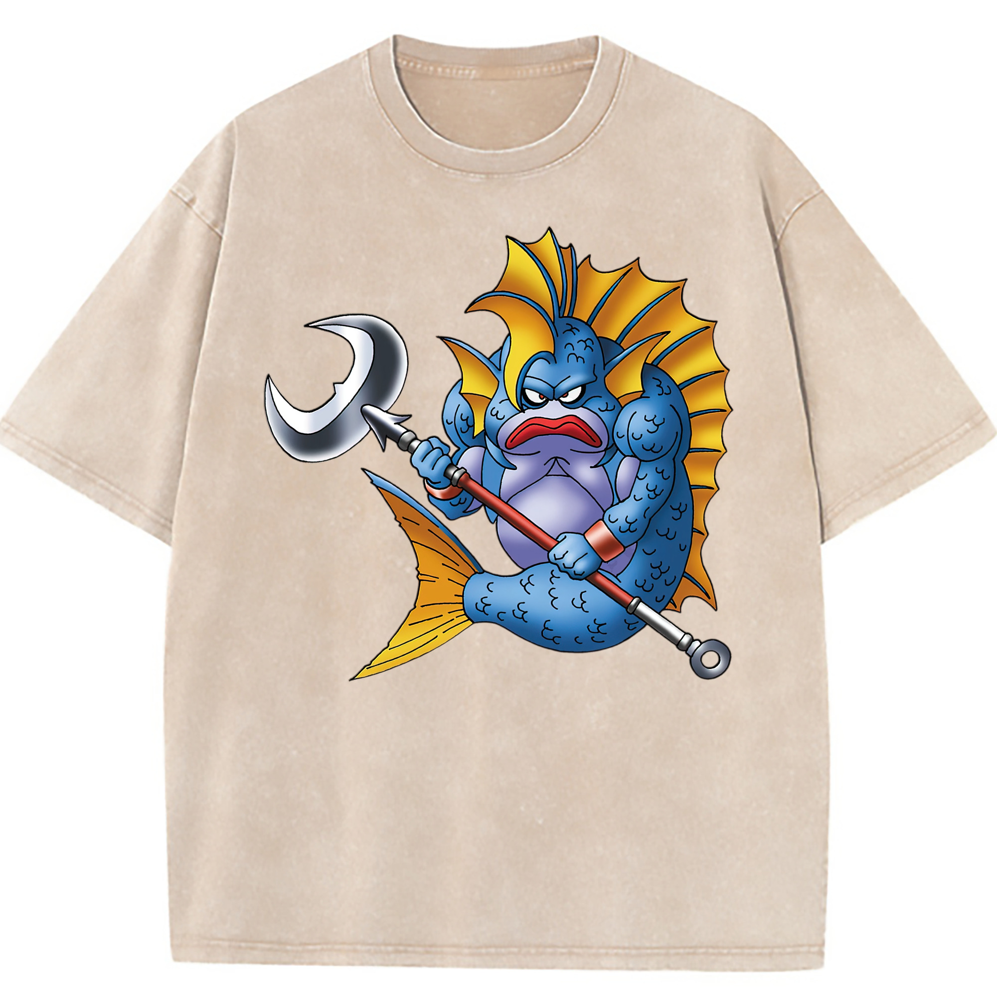 （画像用） ドラゴンクエスト Doragon Kuesuto Dragon Quest 綿100% ヴィンテージ風 半袖Tシャツ（フロントプリント）