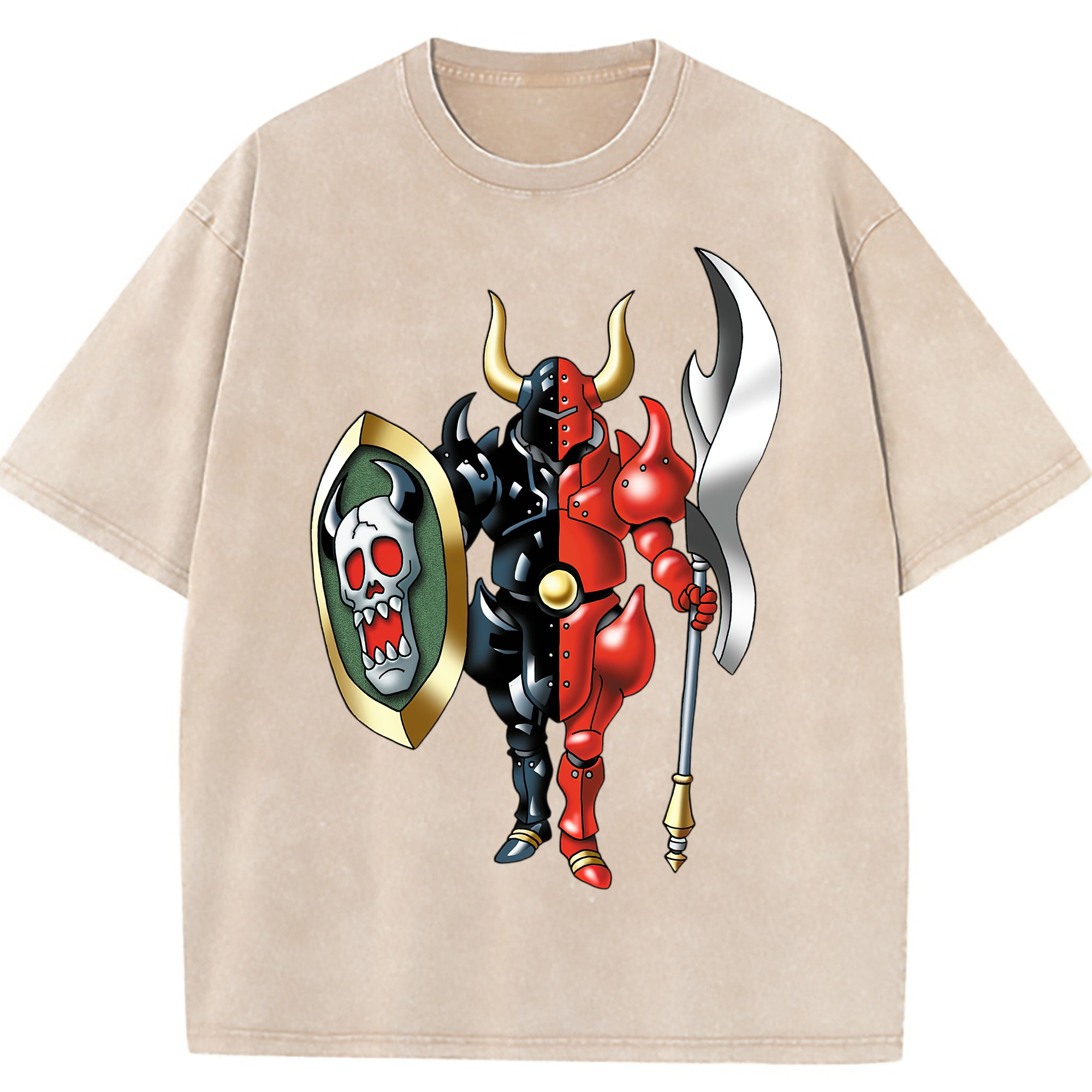 （画像用） ドラゴンクエスト Doragon Kuesuto Dragon Quest 綿100% ヴィンテージ風 半袖Tシャツ（フロントプリント）
