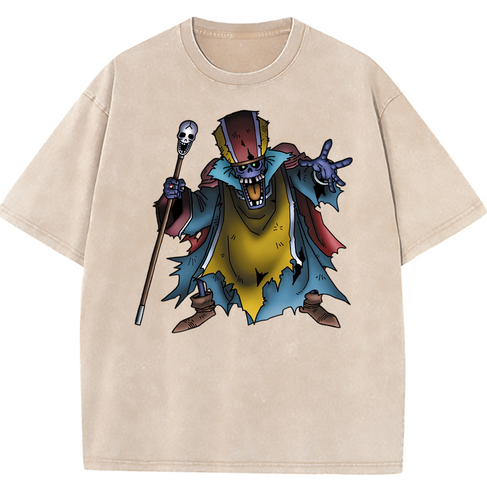 （画像用） ドラゴンクエスト Doragon Kuesuto Dragon Quest 綿100% ヴィンテージ風 半袖Tシャツ（フロントプリント）