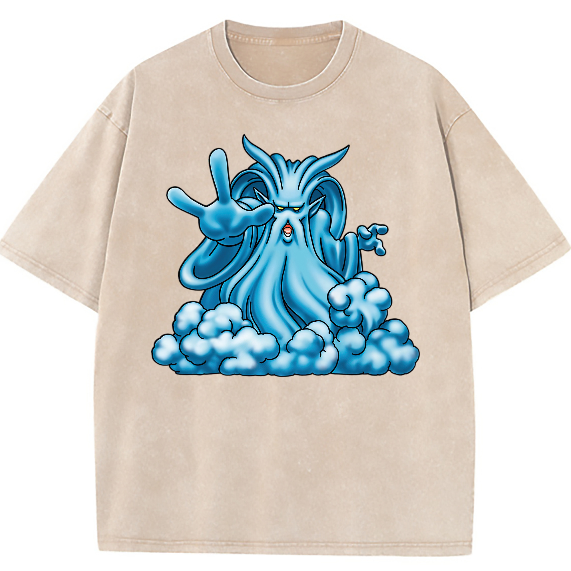 （画像用） ドラゴンクエスト Doragon Kuesuto Dragon Quest 綿100% ヴィンテージ風 半袖Tシャツ（フロントプリント）