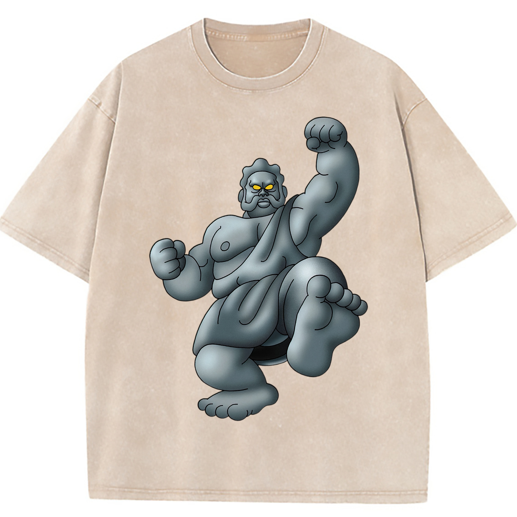 （画像用） ドラゴンクエスト Doragon Kuesuto Dragon Quest 綿100% ヴィンテージ風 半袖Tシャツ（フロントプリント）