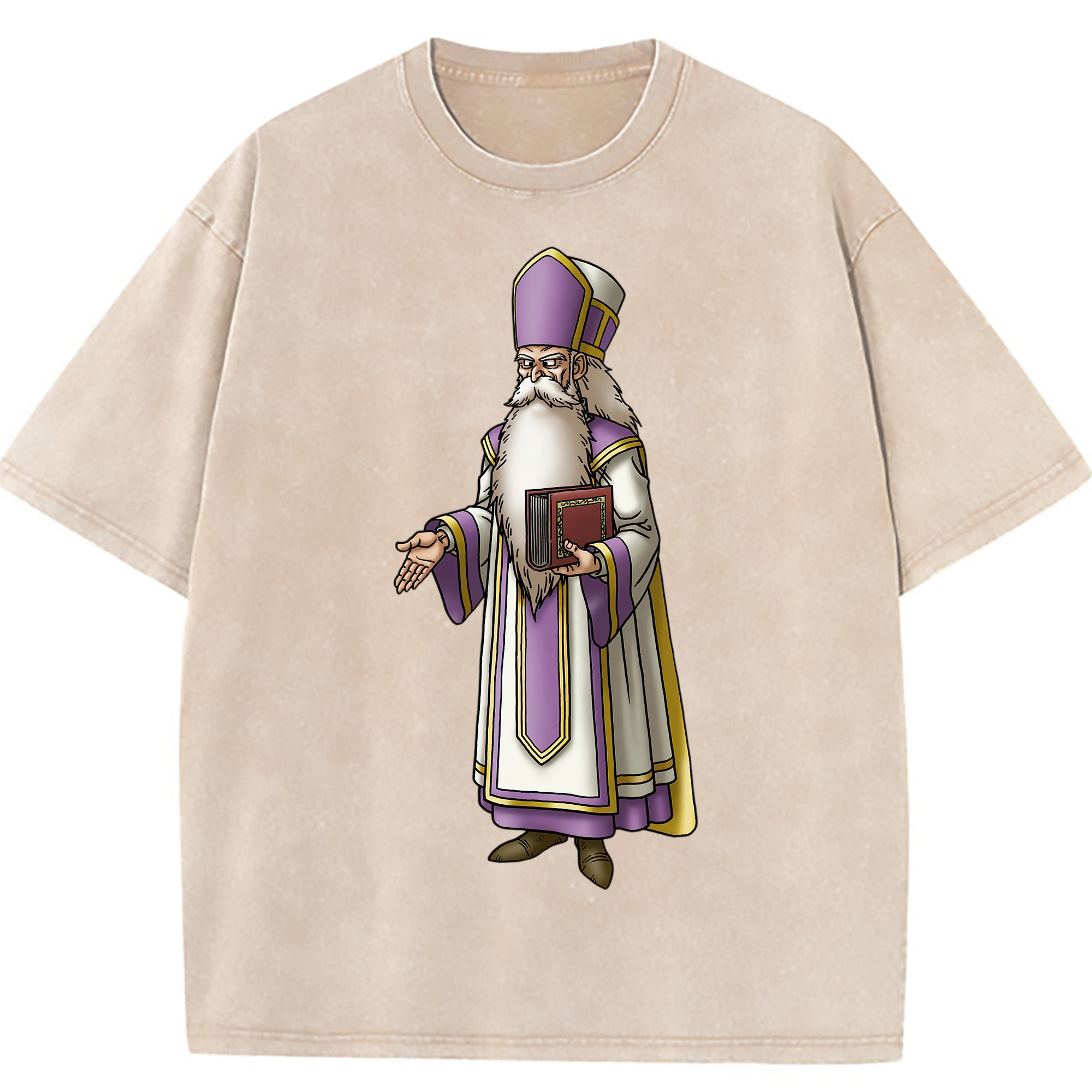 （画像用） ドラゴンクエスト Doragon Kuesuto Dragon Quest 綿100% ヴィンテージ風 半袖Tシャツ（フロントプリント）