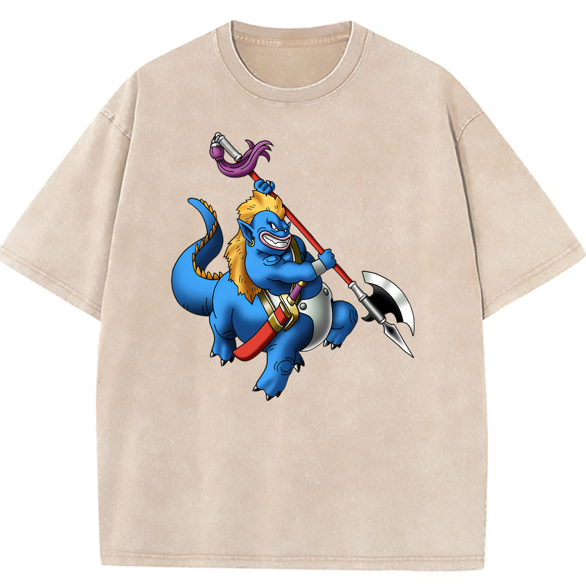 （画像用） ドラゴンクエスト Doragon Kuesuto Dragon Quest 綿100% ヴィンテージ風 半袖Tシャツ（フロントプリント）