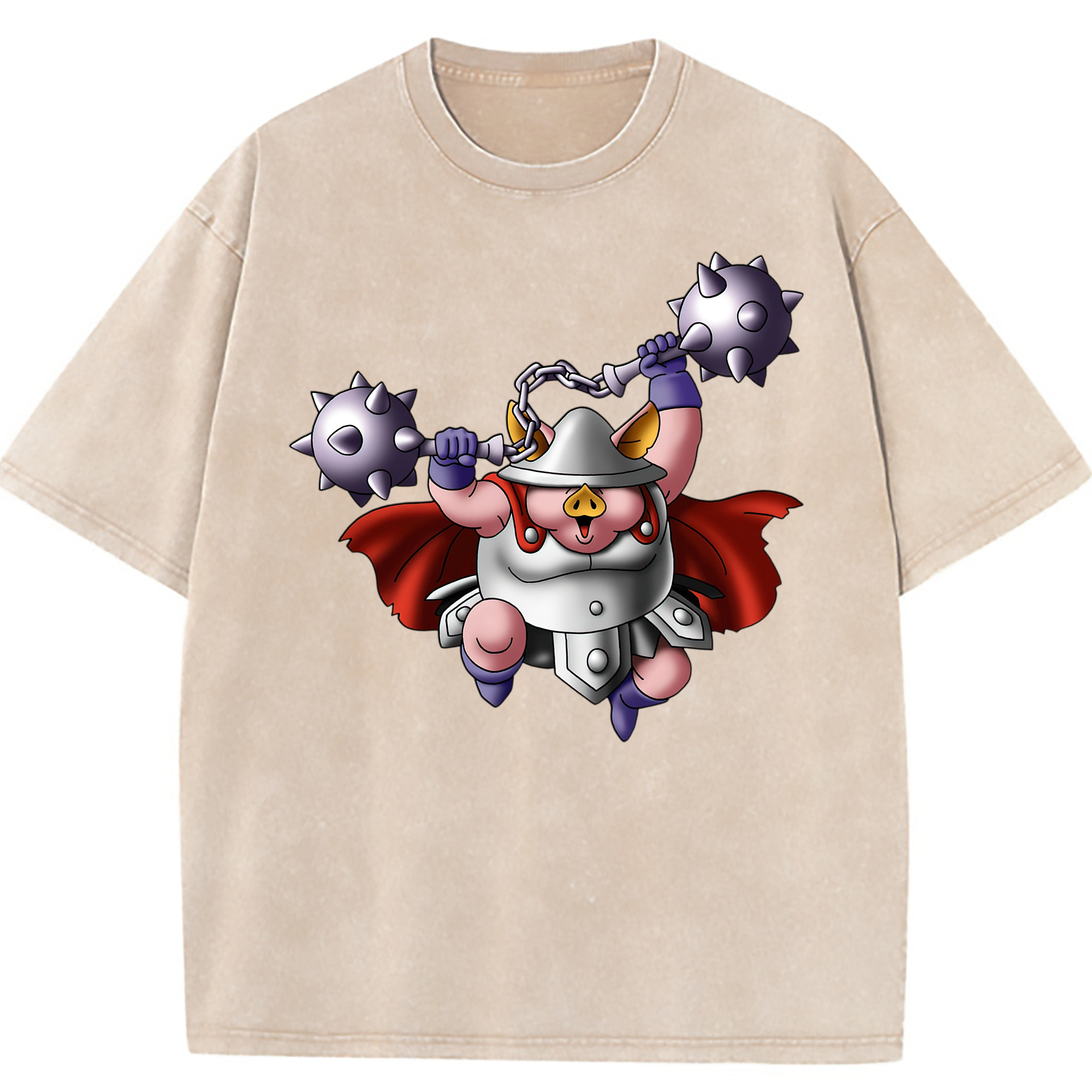 （画像用） ドラゴンクエスト Doragon Kuesuto Dragon Quest 綿100% ヴィンテージ風 半袖Tシャツ（フロントプリント）