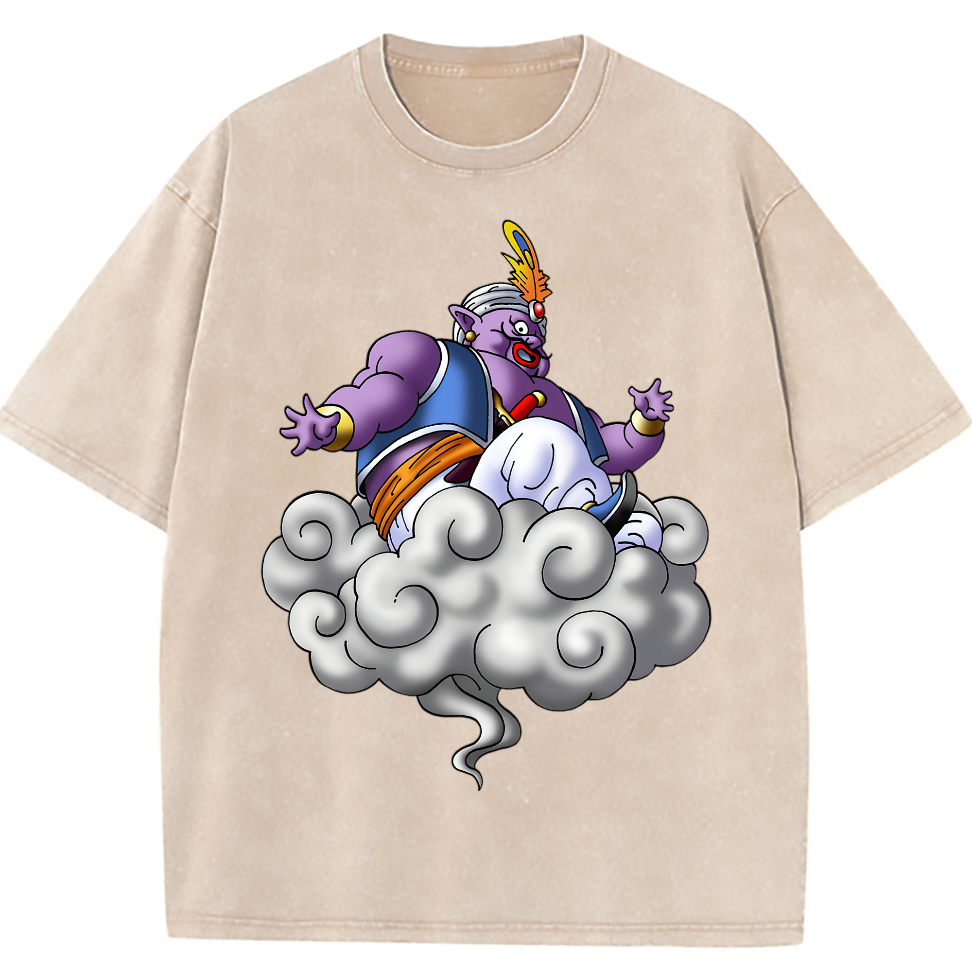 （画像用） ドラゴンクエスト Doragon Kuesuto Dragon Quest 綿100% ヴィンテージ風 半袖Tシャツ（フロントプリント）