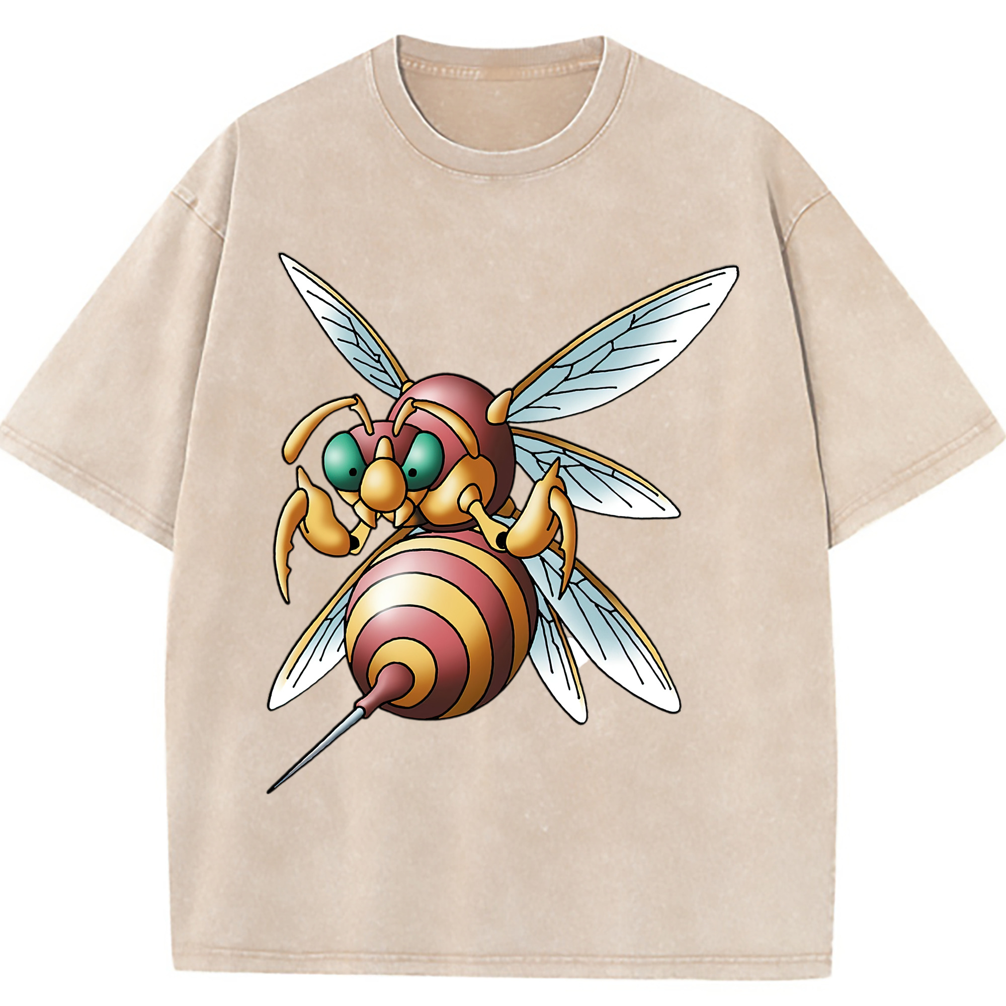 （画像用） ドラゴンクエスト Doragon Kuesuto Dragon Quest 綿100% ヴィンテージ風 半袖Tシャツ（フロントプリント）