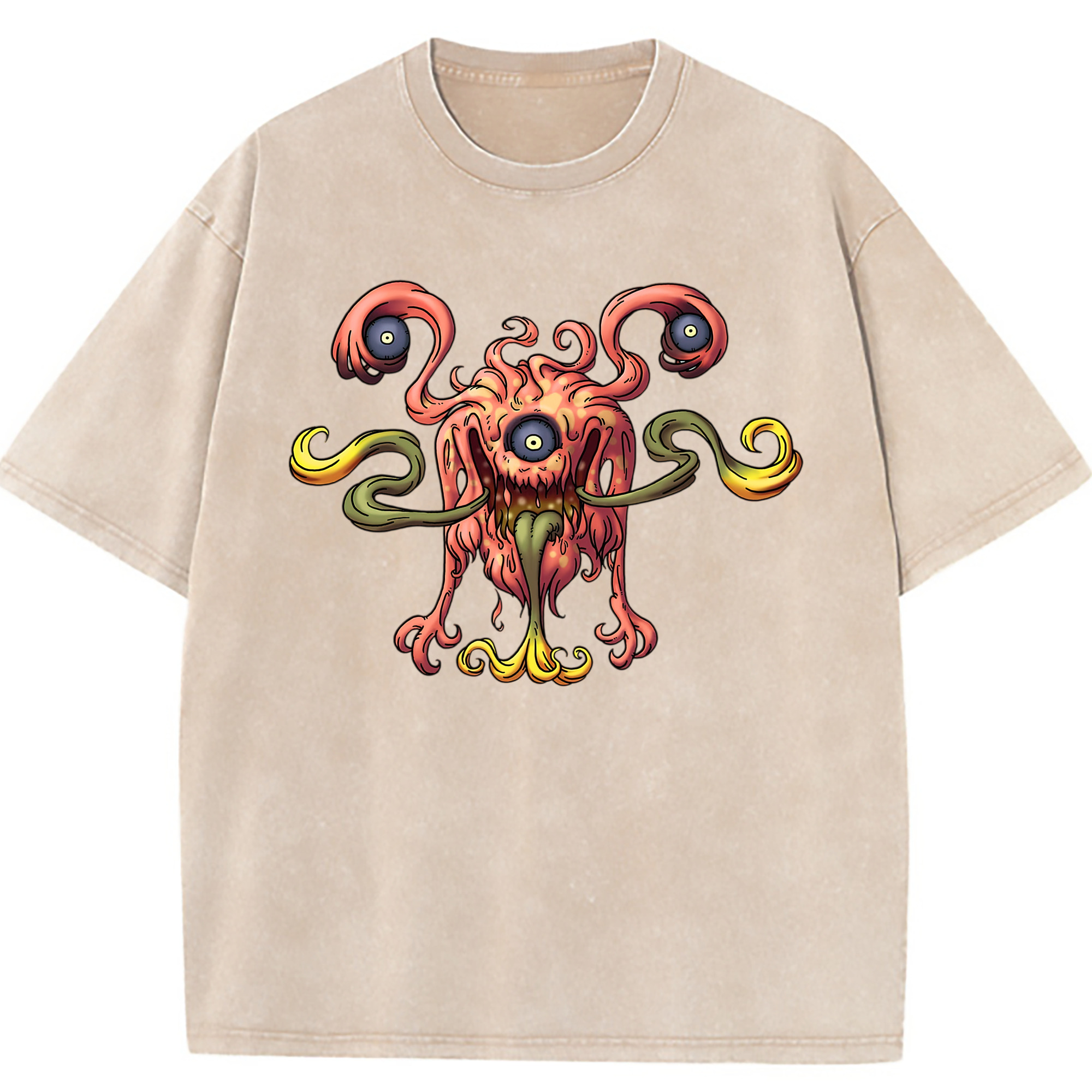 （画像用） ドラゴンクエスト Doragon Kuesuto Dragon Quest 綿100% ヴィンテージ風 半袖Tシャツ（フロントプリント）