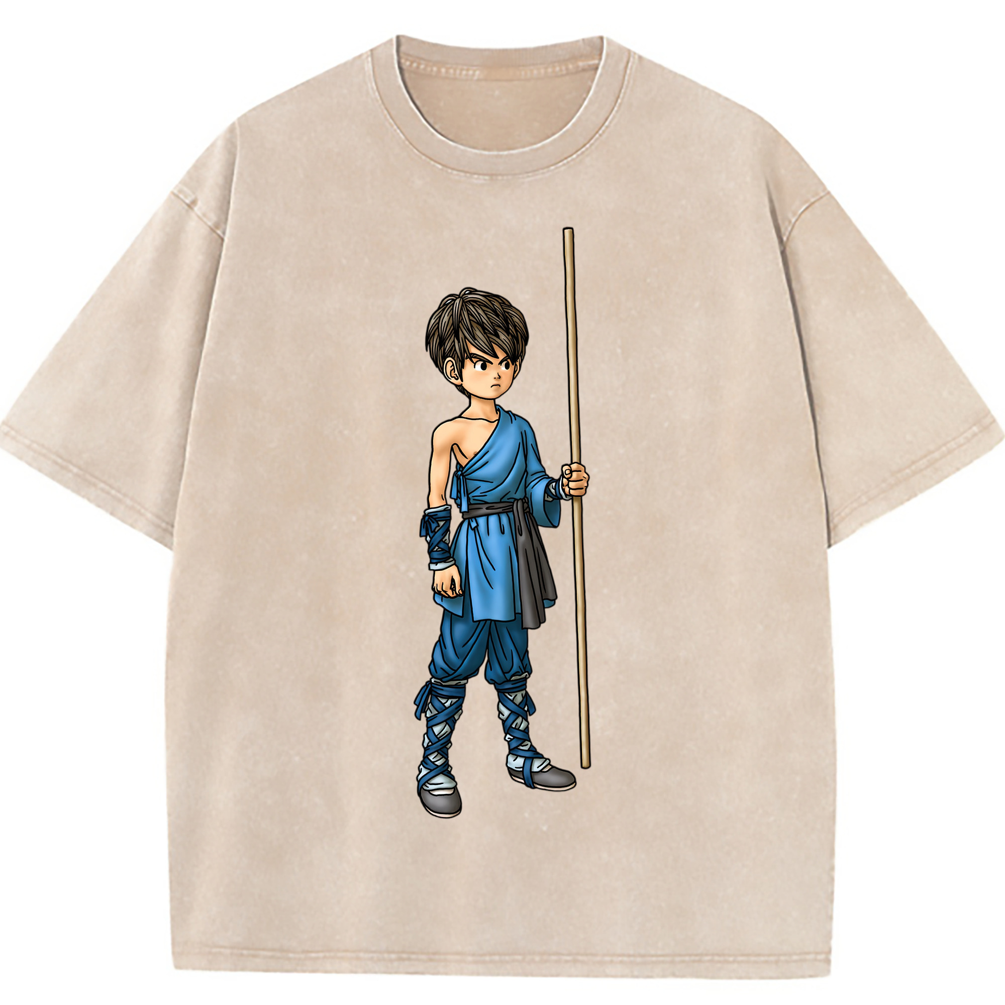 （画像用） ドラゴンクエスト Doragon Kuesuto Dragon Quest 綿100% ヴィンテージ風 半袖Tシャツ（フロントプリント）