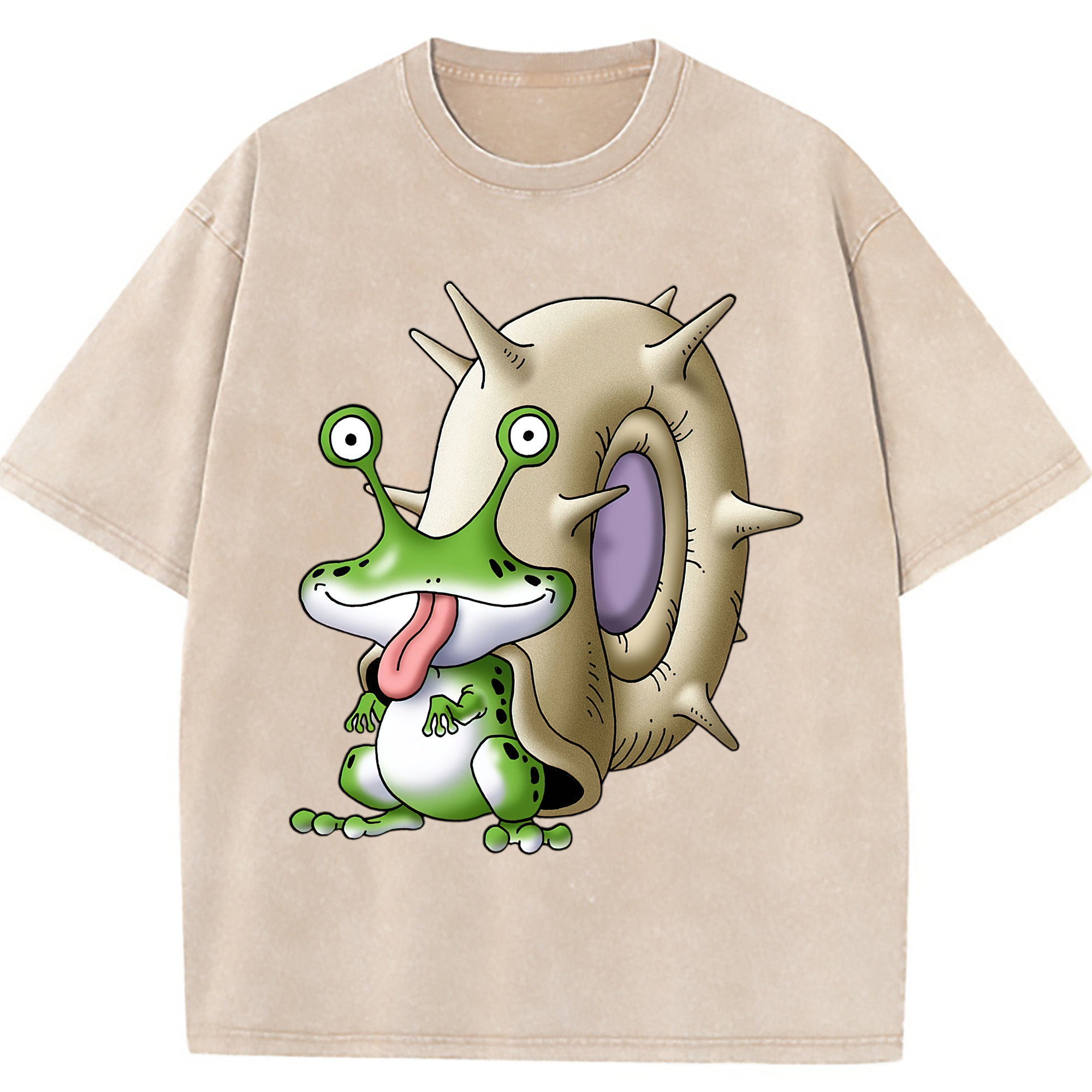 （画像用） ドラゴンクエスト Doragon Kuesuto Dragon Quest 綿100% ヴィンテージ風 半袖Tシャツ（フロントプリント）
