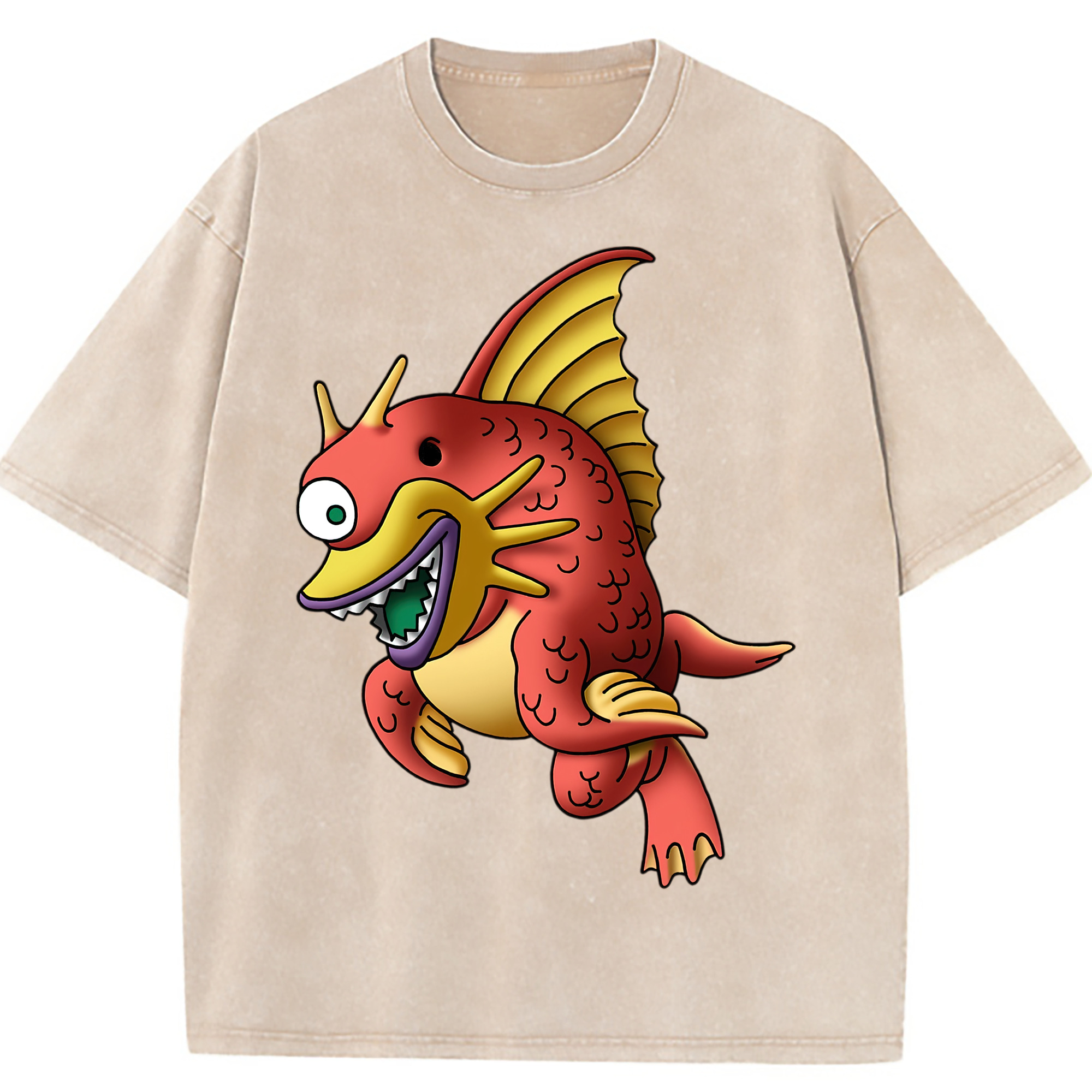 （画像用） ドラゴンクエスト Doragon Kuesuto Dragon Quest 綿100% ヴィンテージ風 半袖Tシャツ（フロントプリント）