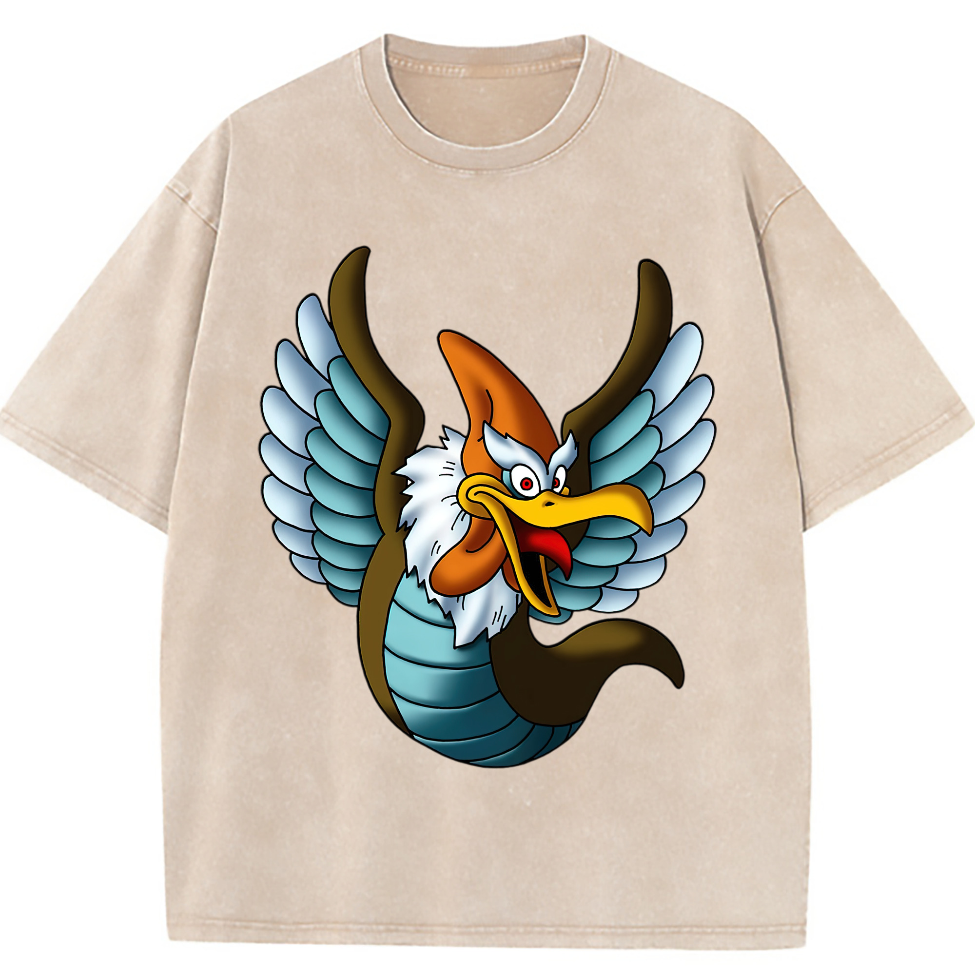 （画像用） ドラゴンクエスト Doragon Kuesuto Dragon Quest 綿100% ヴィンテージ風 半袖Tシャツ（フロントプリント）