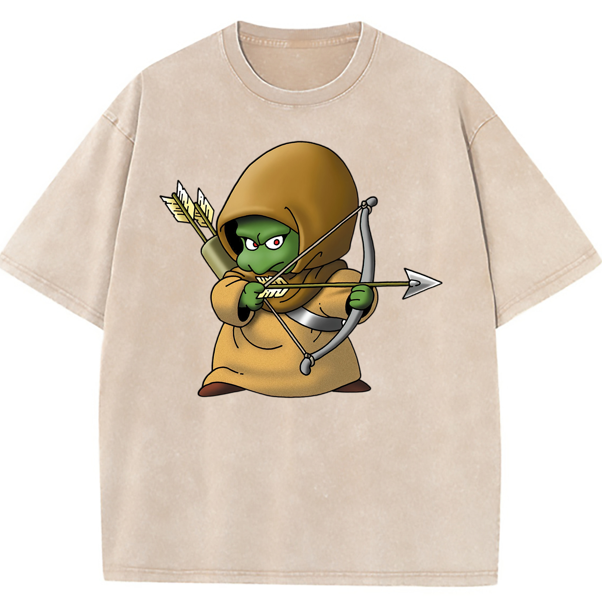 （画像用） ドラゴンクエスト Doragon Kuesuto Dragon Quest 綿100% ヴィンテージ風 半袖Tシャツ（フロントプリント）