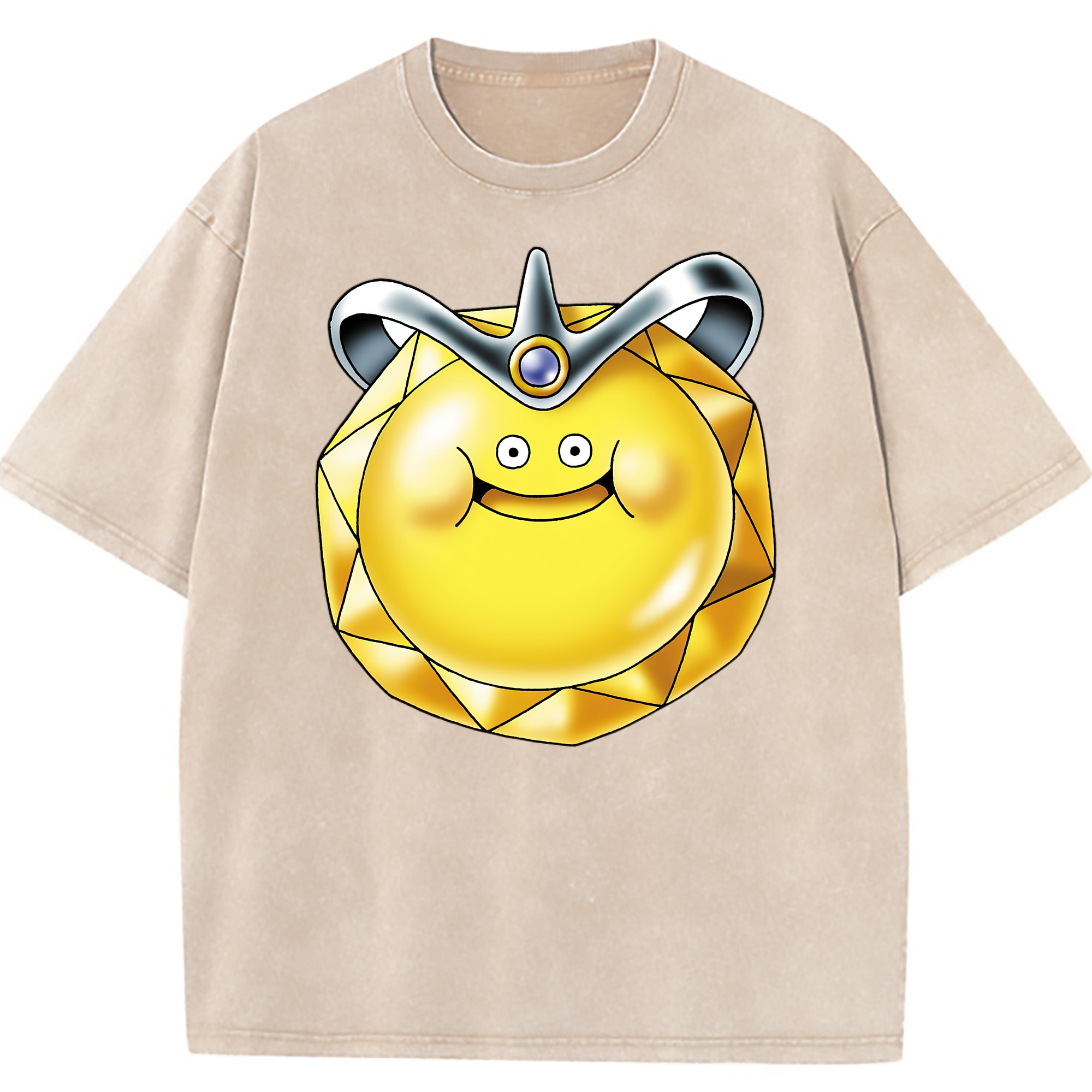 （画像用） ドラゴンクエスト Doragon Kuesuto Dragon Quest 綿100% ヴィンテージ風 半袖Tシャツ（フロントプリント）