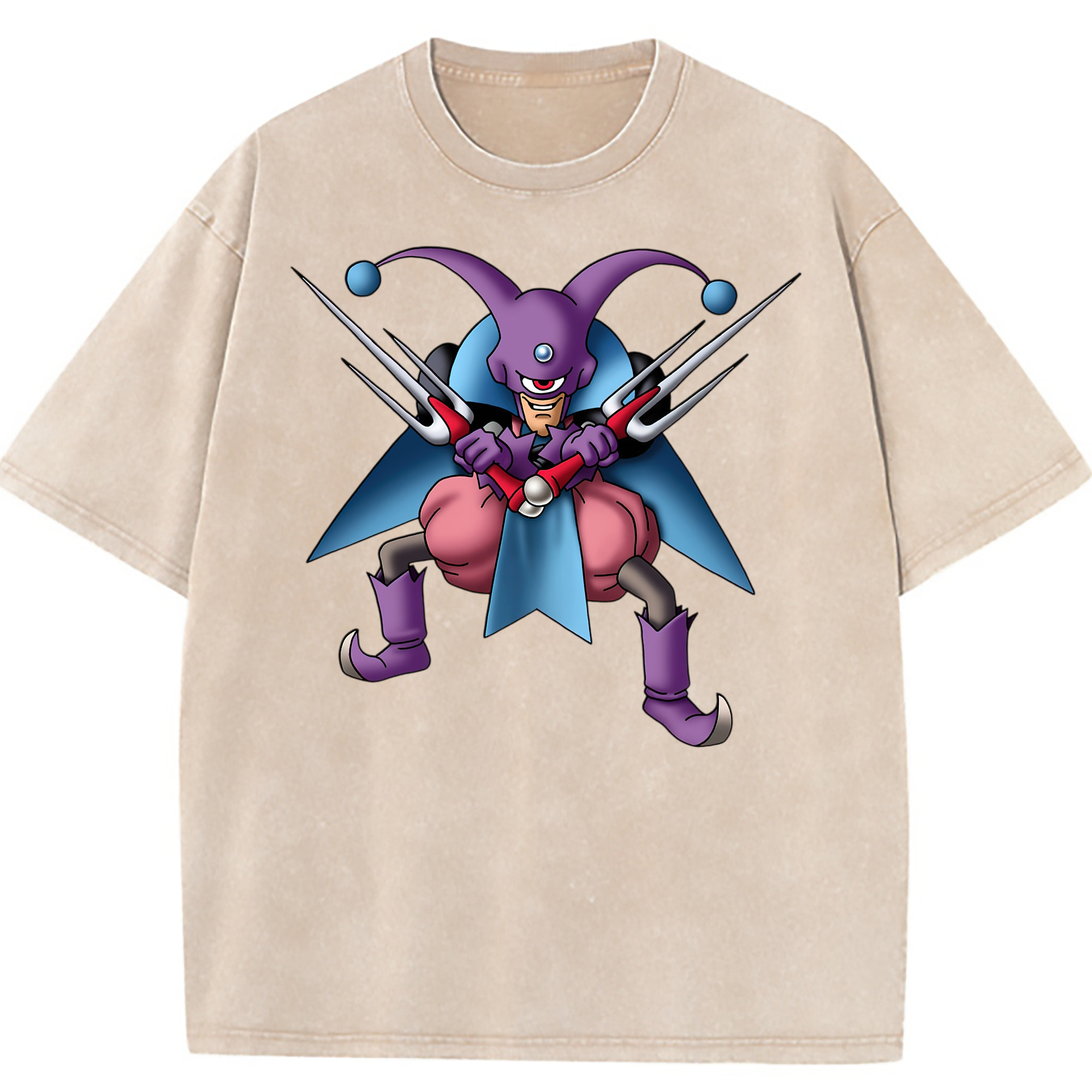 （画像用） ドラゴンクエスト Doragon Kuesuto Dragon Quest 綿100% ヴィンテージ風 半袖Tシャツ（フロントプリント）