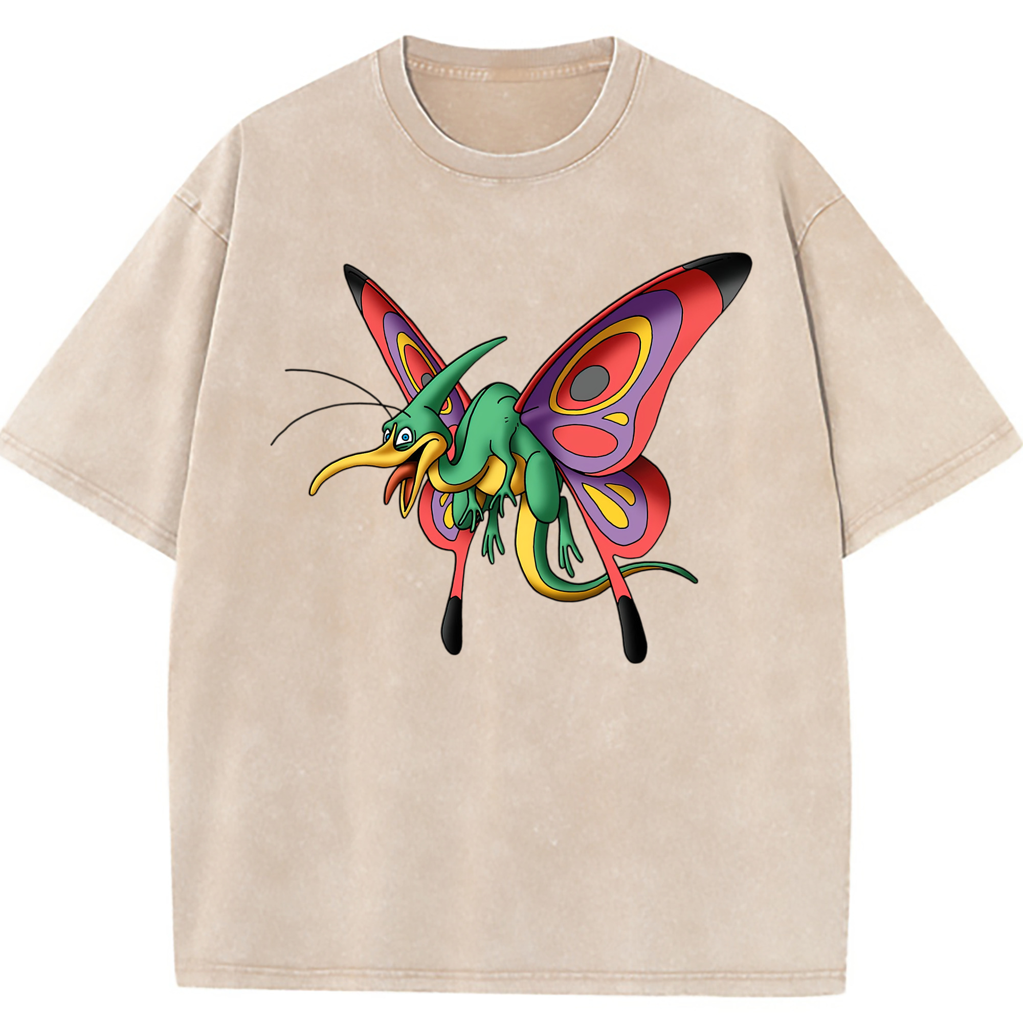 （画像用） ドラゴンクエスト Doragon Kuesuto Dragon Quest 綿100% ヴィンテージ風 半袖Tシャツ（フロントプリント）