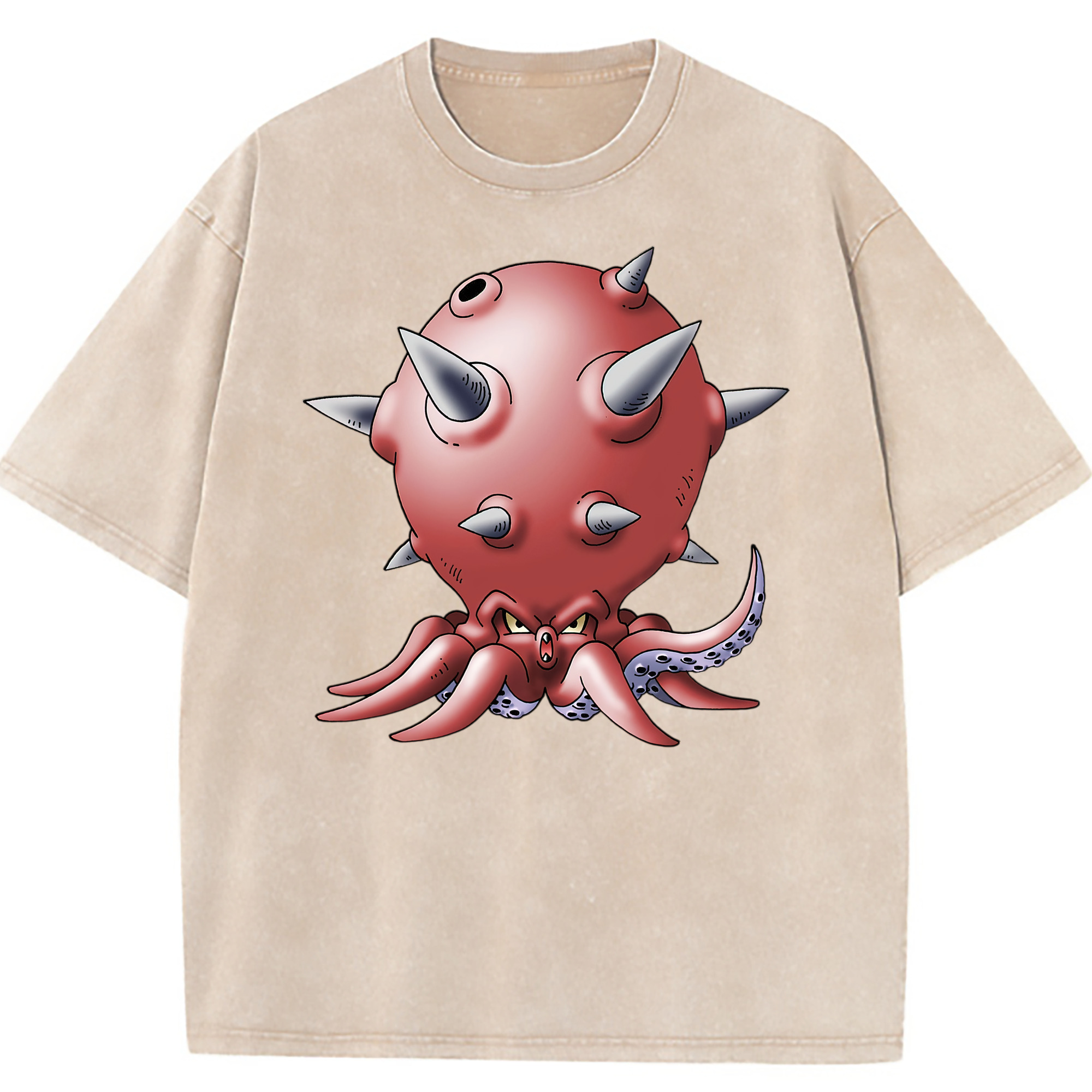 （画像用） ドラゴンクエスト Doragon Kuesuto Dragon Quest 綿100% ヴィンテージ風 半袖Tシャツ（フロントプリント）