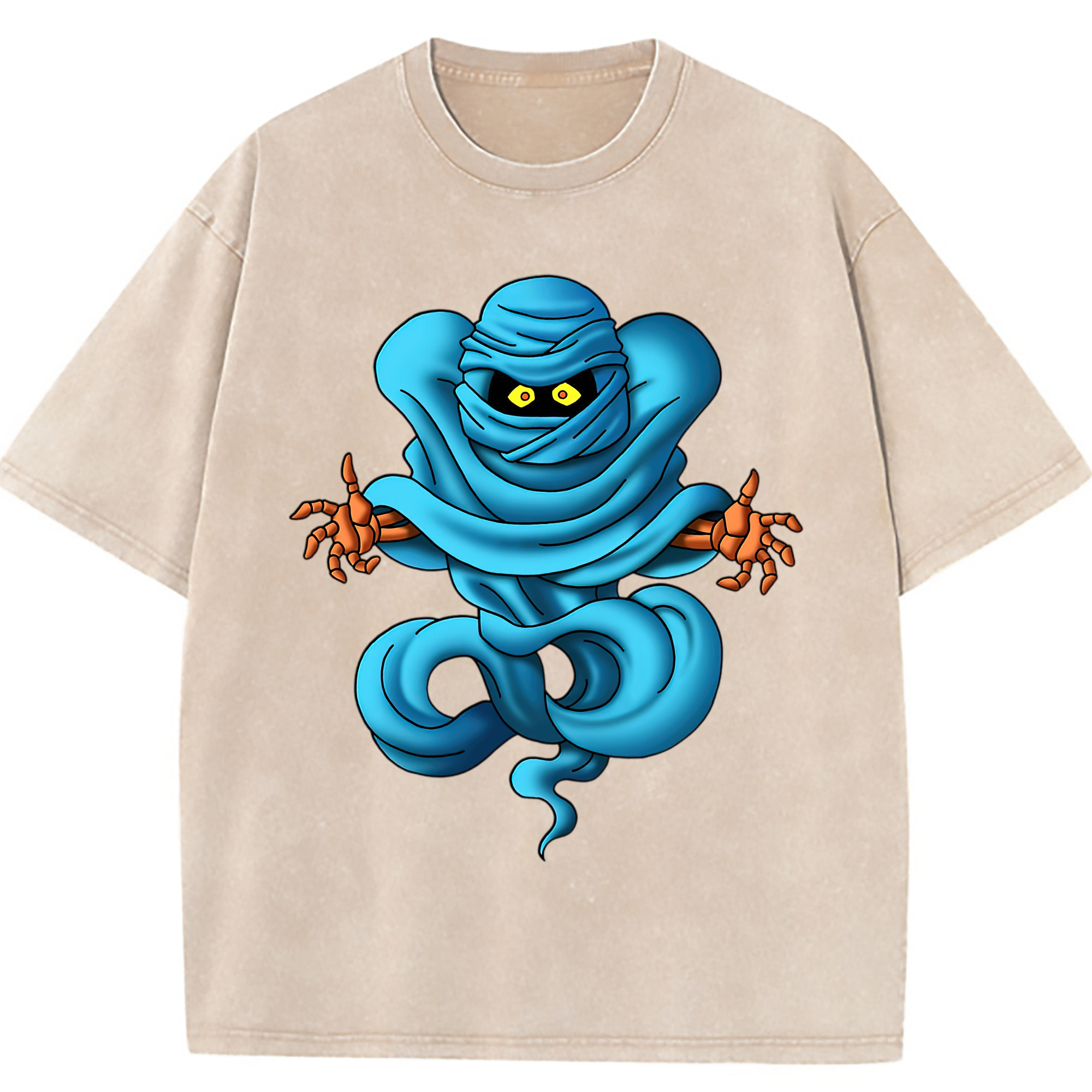 （画像用） ドラゴンクエスト Doragon Kuesuto Dragon Quest 綿100% ヴィンテージ風 半袖Tシャツ（フロントプリント）
