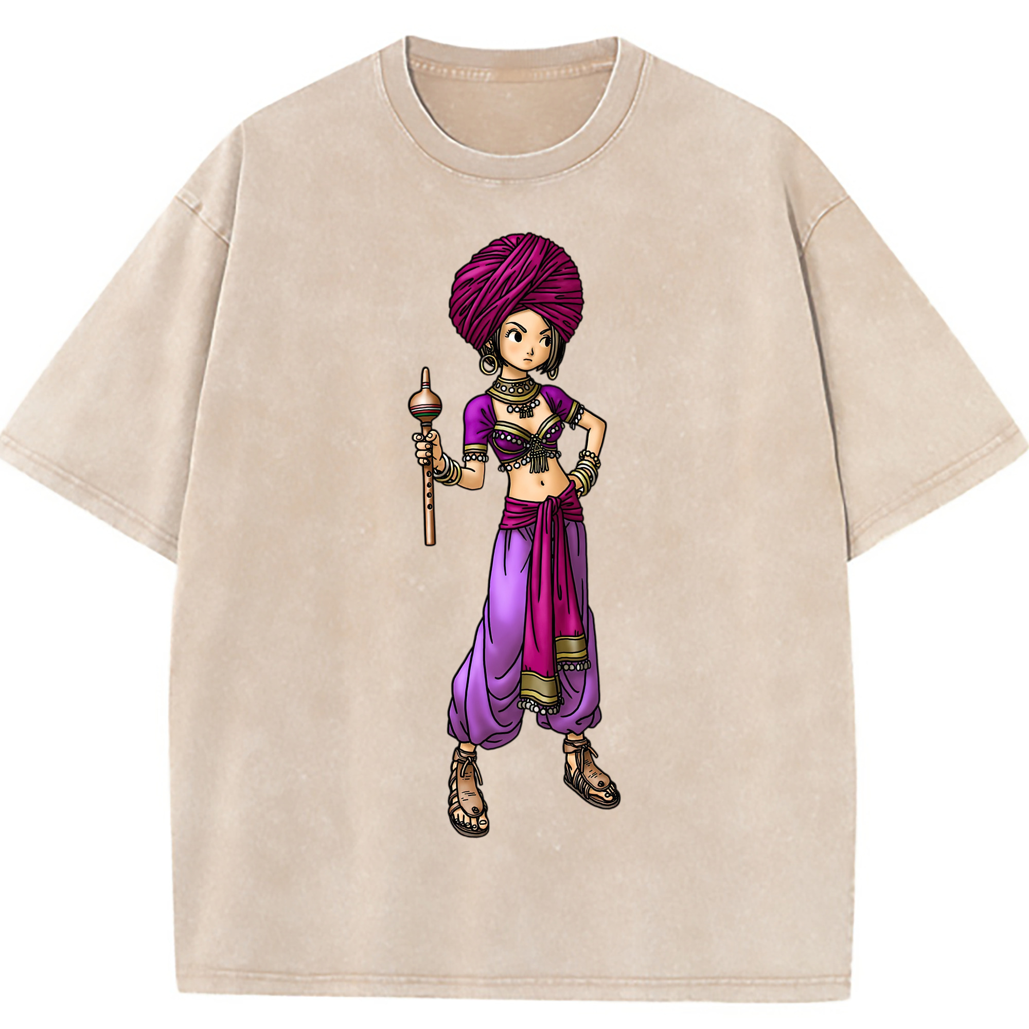 （画像用） ドラゴンクエスト Doragon Kuesuto Dragon Quest 綿100% ヴィンテージ風 半袖Tシャツ（フロントプリント）