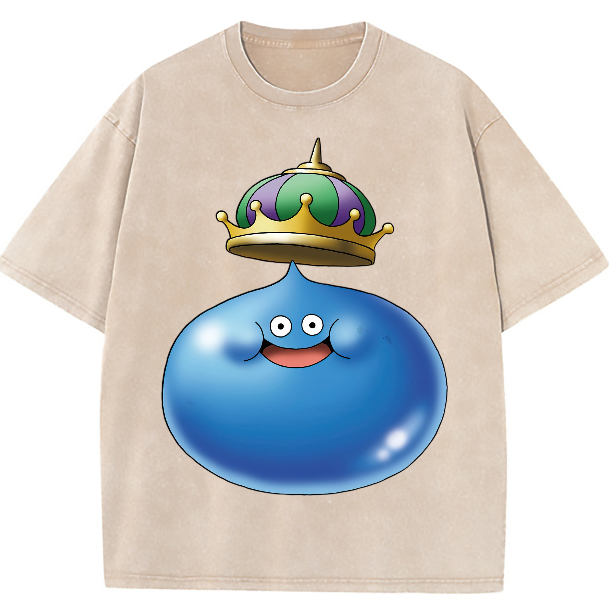 （画像用） ドラゴンクエスト Doragon Kuesuto Dragon Quest 綿100% ヴィンテージ風 半袖Tシャツ（フロントプリント）