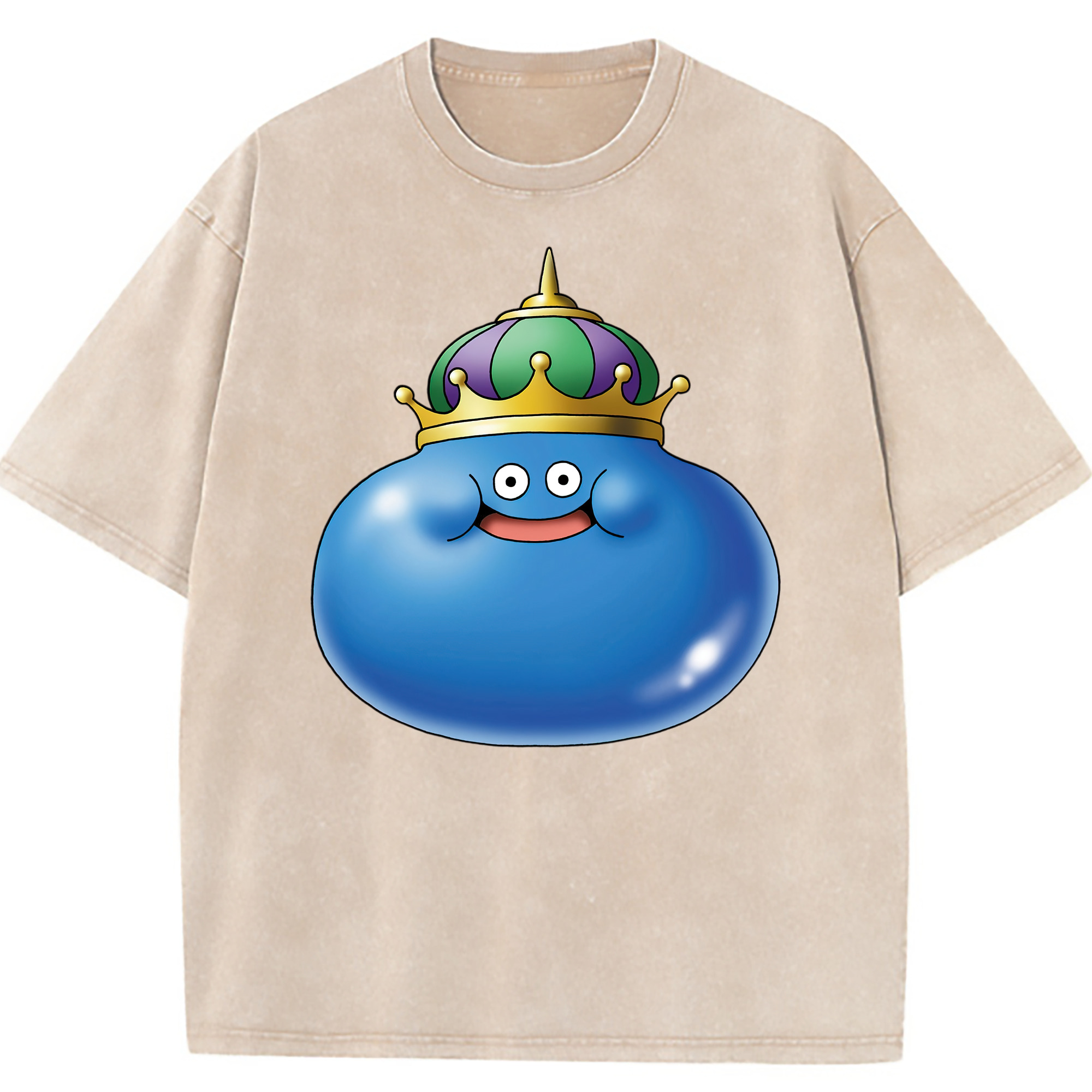 （画像用） ドラゴンクエスト Doragon Kuesuto Dragon Quest 綿100% ヴィンテージ風 半袖Tシャツ（フロントプリント）