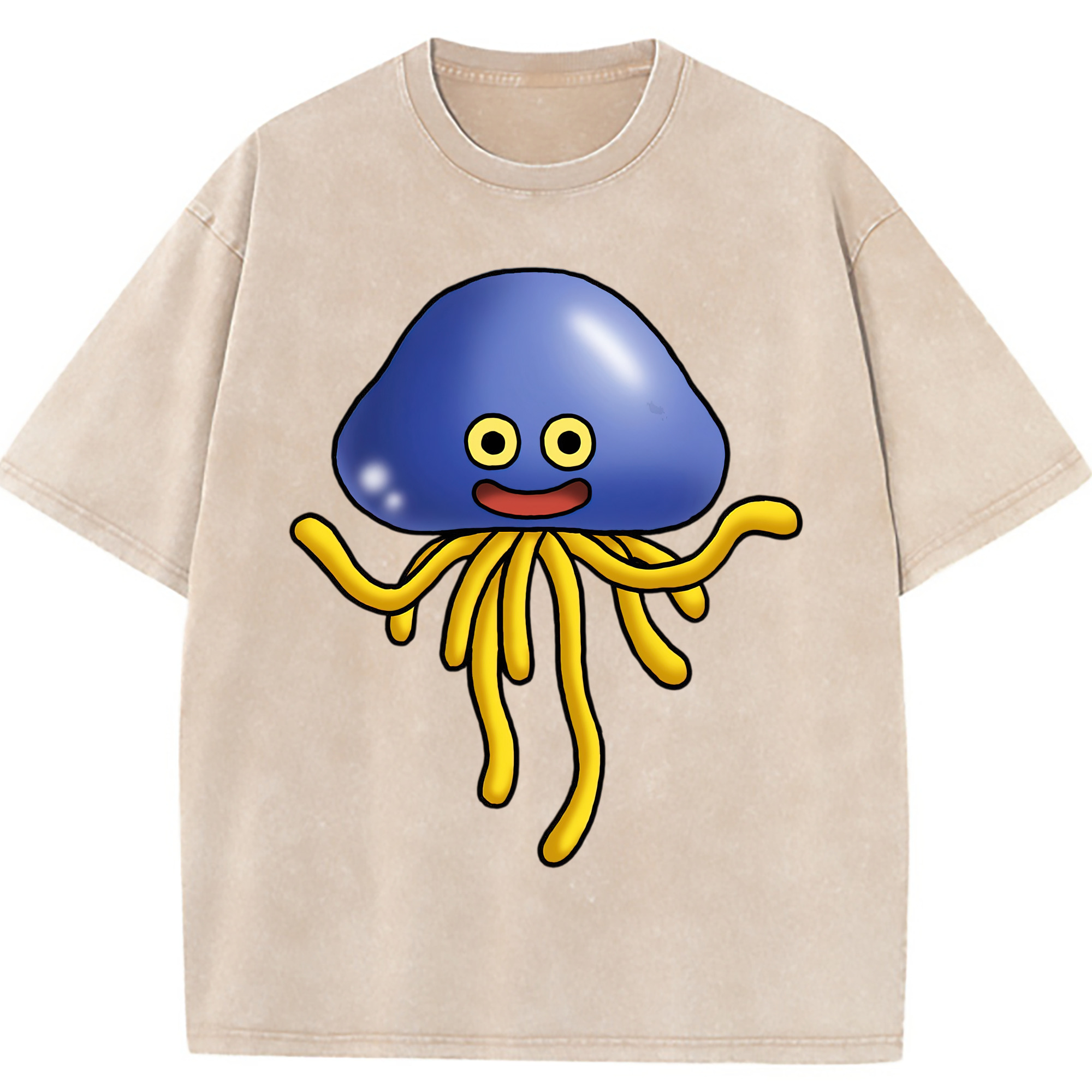（画像用） ドラゴンクエスト Doragon Kuesuto Dragon Quest 綿100% ヴィンテージ風 半袖Tシャツ（フロントプリント）