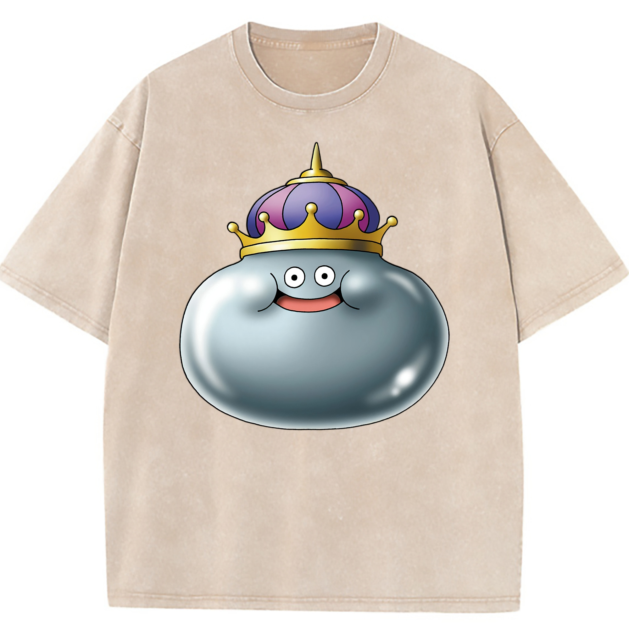 （画像用） ドラゴンクエスト Doragon Kuesuto Dragon Quest 綿100% ヴィンテージ風 半袖Tシャツ（フロントプリント）