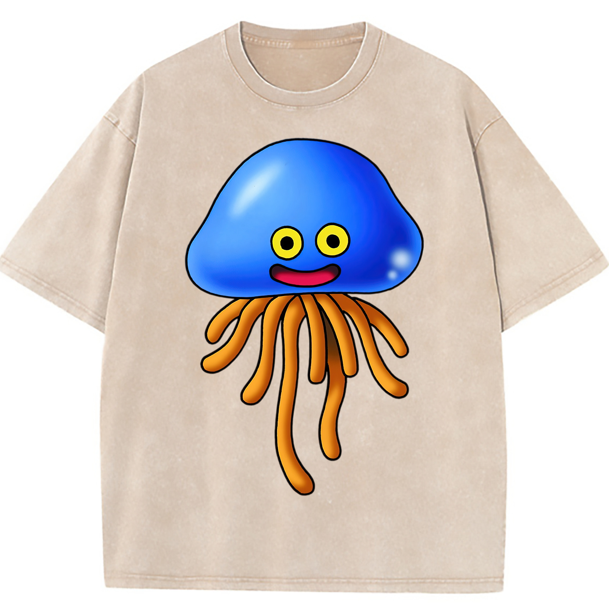（画像用） ドラゴンクエスト Doragon Kuesuto Dragon Quest 綿100% ヴィンテージ風 半袖Tシャツ（フロントプリント）