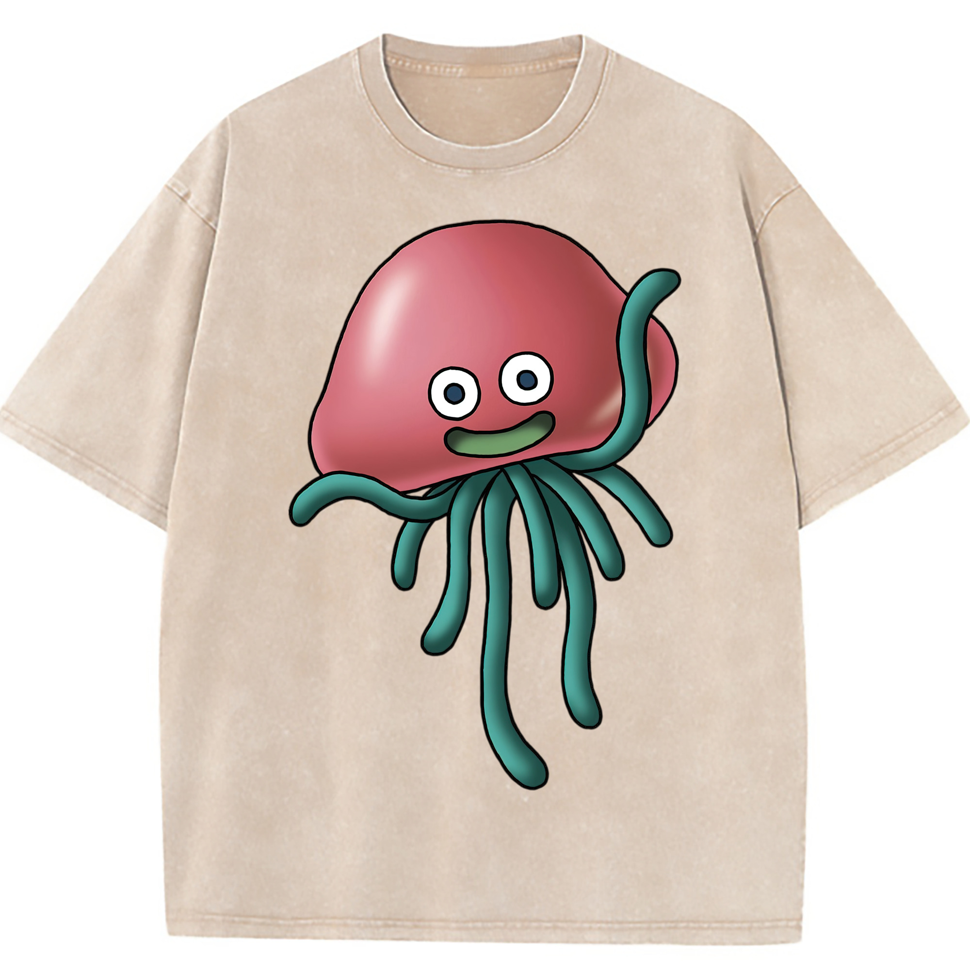 （画像用） ドラゴンクエスト Doragon Kuesuto Dragon Quest 綿100% ヴィンテージ風 半袖Tシャツ（フロントプリント）