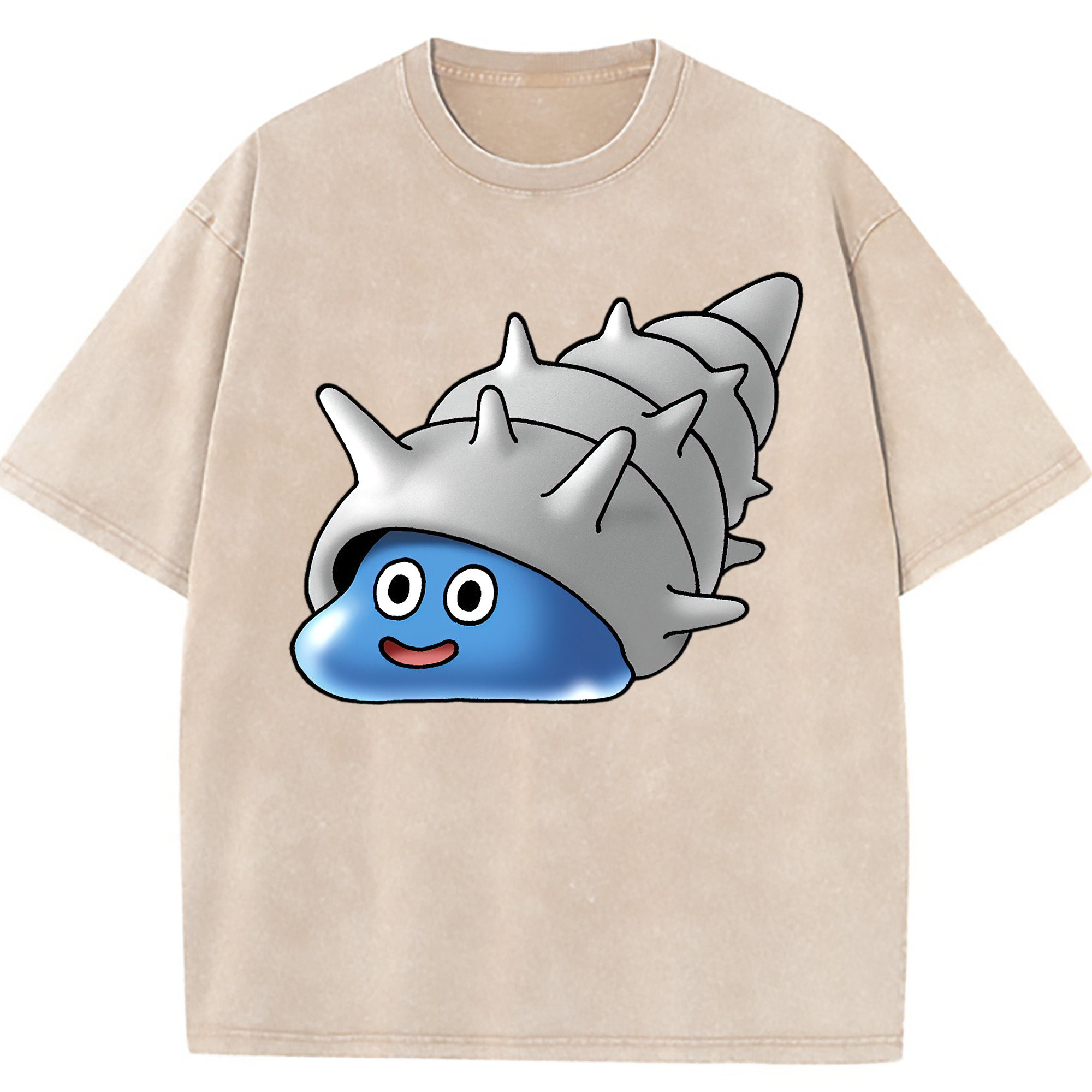 （画像用） ドラゴンクエスト Doragon Kuesuto Dragon Quest 綿100% ヴィンテージ風 半袖Tシャツ（フロントプリント）