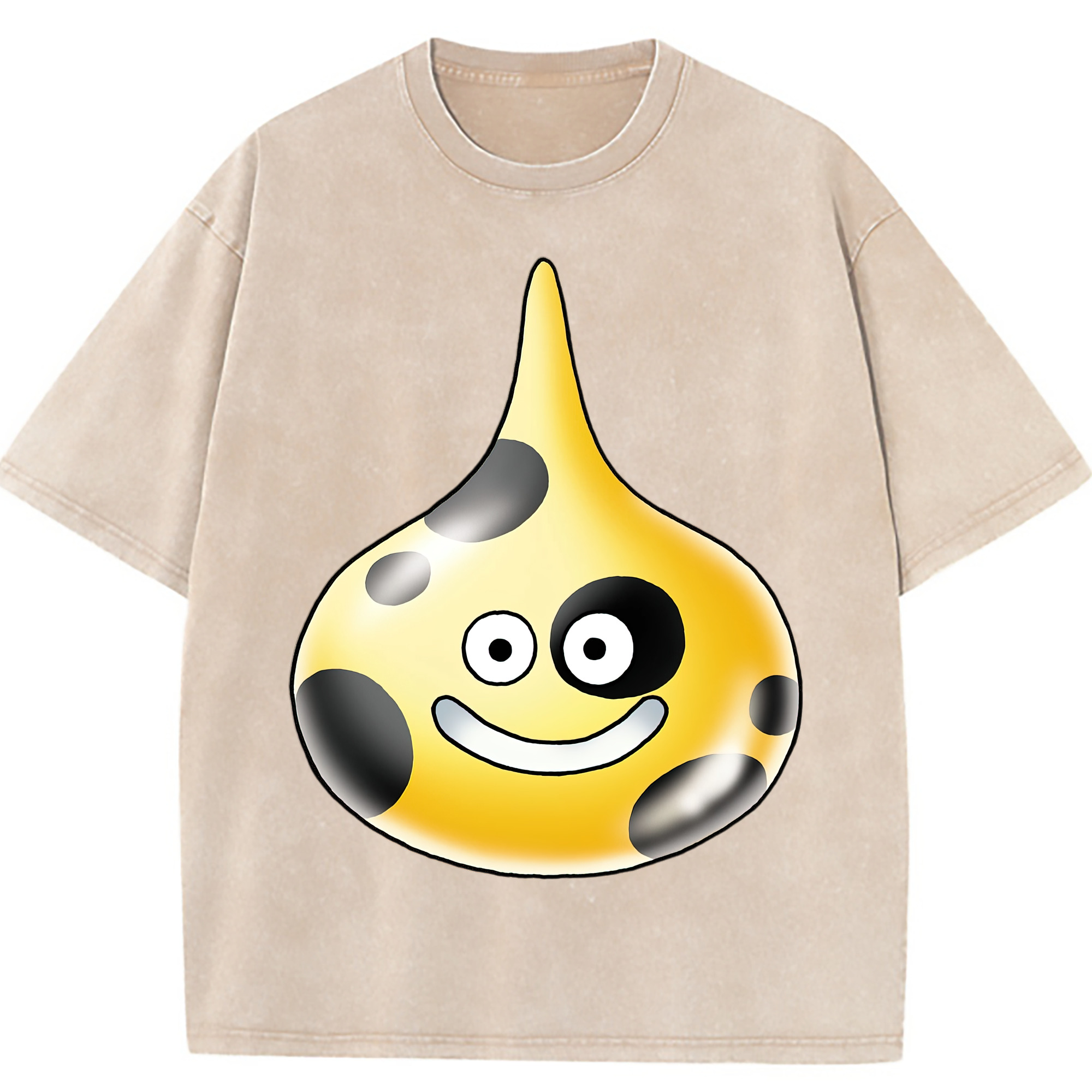 （画像用） ドラゴンクエスト Doragon Kuesuto Dragon Quest 綿100% ヴィンテージ風 半袖Tシャツ（フロントプリント）