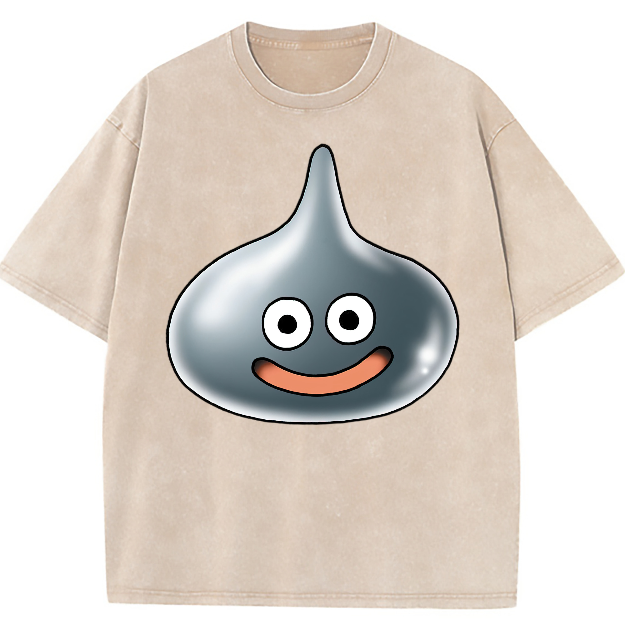 （画像用） ドラゴンクエスト Doragon Kuesuto Dragon Quest 綿100% ヴィンテージ風 半袖Tシャツ（フロントプリント）