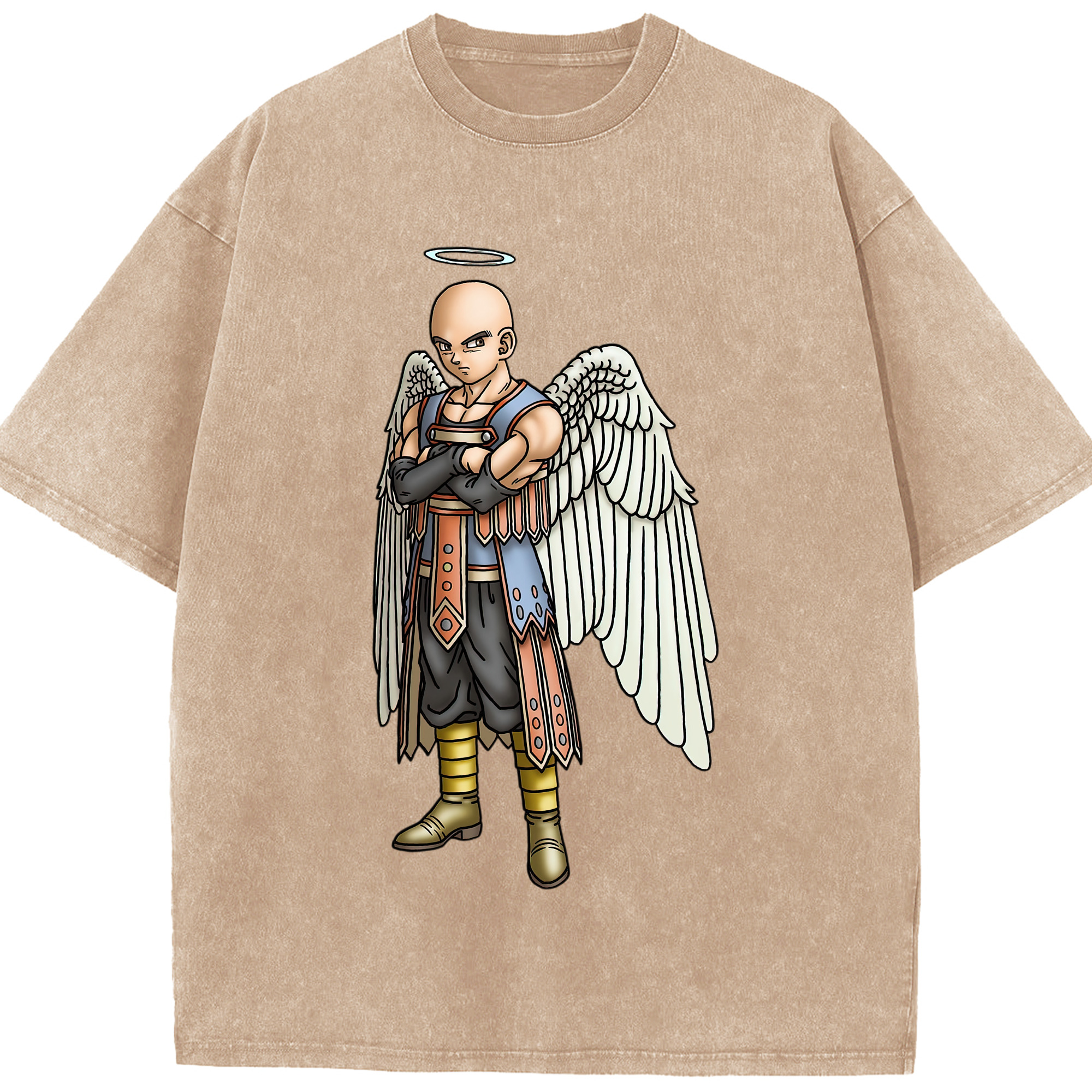 （画像用） ドラゴンクエスト Doragon Kuesuto Dragon Quest 綿100% ヴィンテージ風 半袖Tシャツ（フロントプリント）