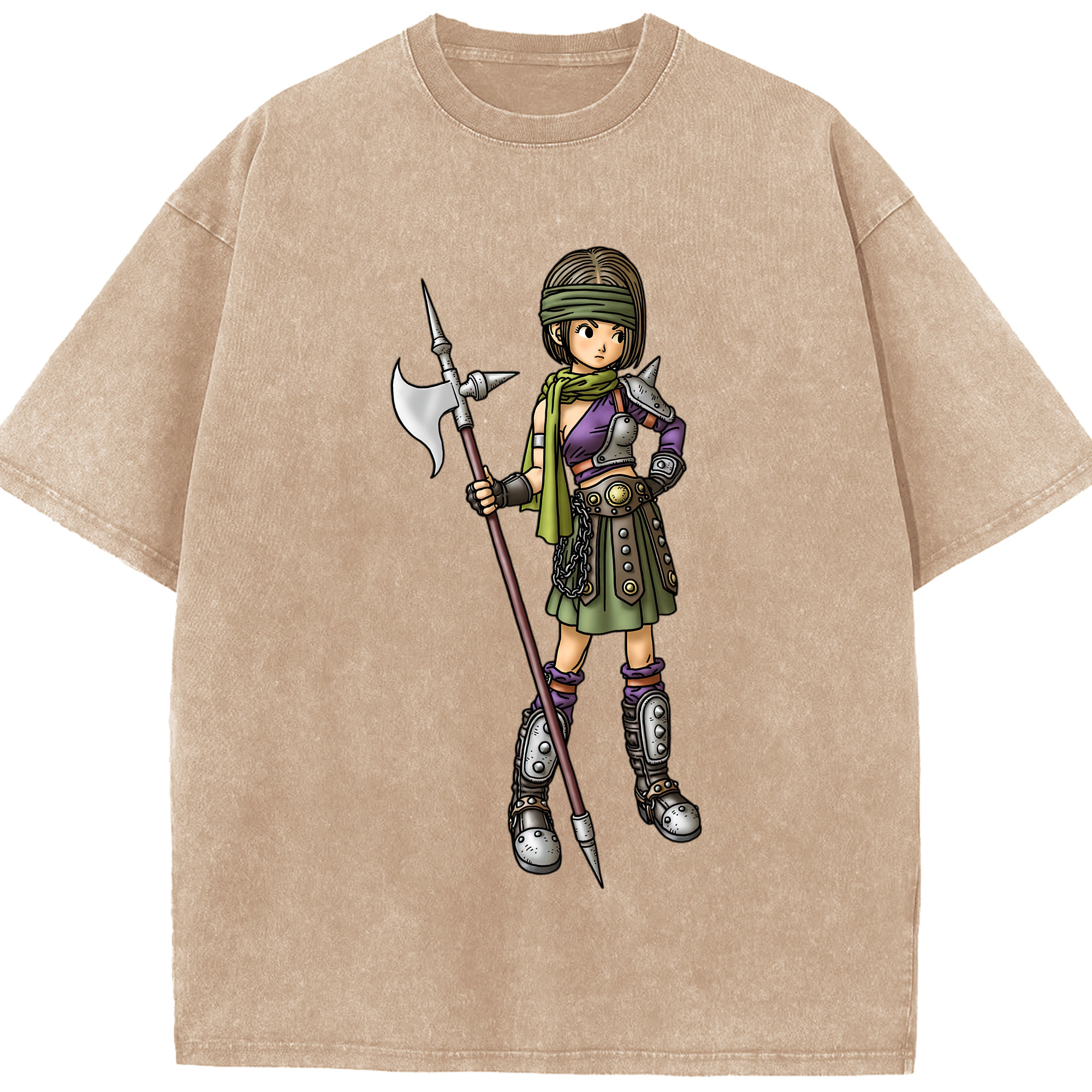 （画像用） ドラゴンクエスト Doragon Kuesuto Dragon Quest 綿100% ヴィンテージ風 半袖Tシャツ（フロントプリント）