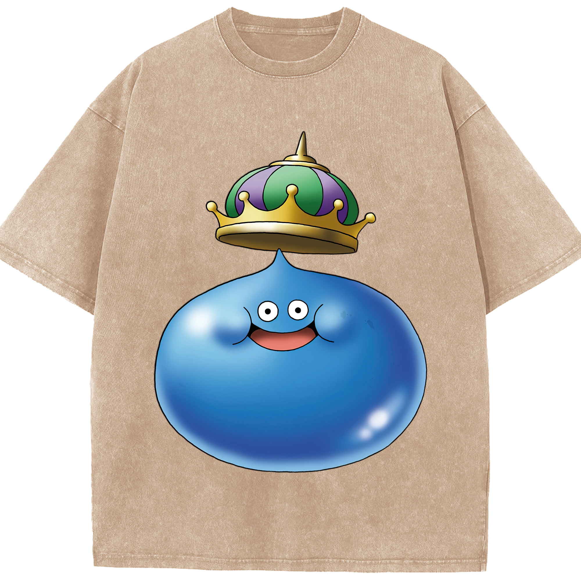 （画像用） ドラゴンクエスト Doragon Kuesuto Dragon Quest 綿100% ヴィンテージ風 半袖Tシャツ（フロントプリント）