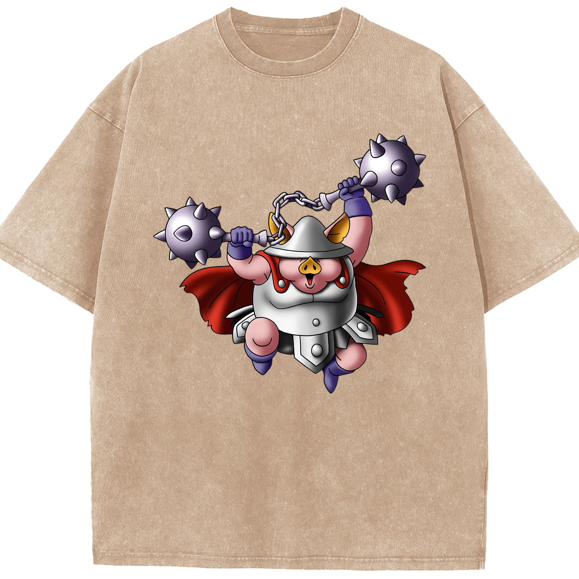 （画像用） ドラゴンクエスト Doragon Kuesuto Dragon Quest 綿100% ヴィンテージ風 半袖Tシャツ（フロントプリント）