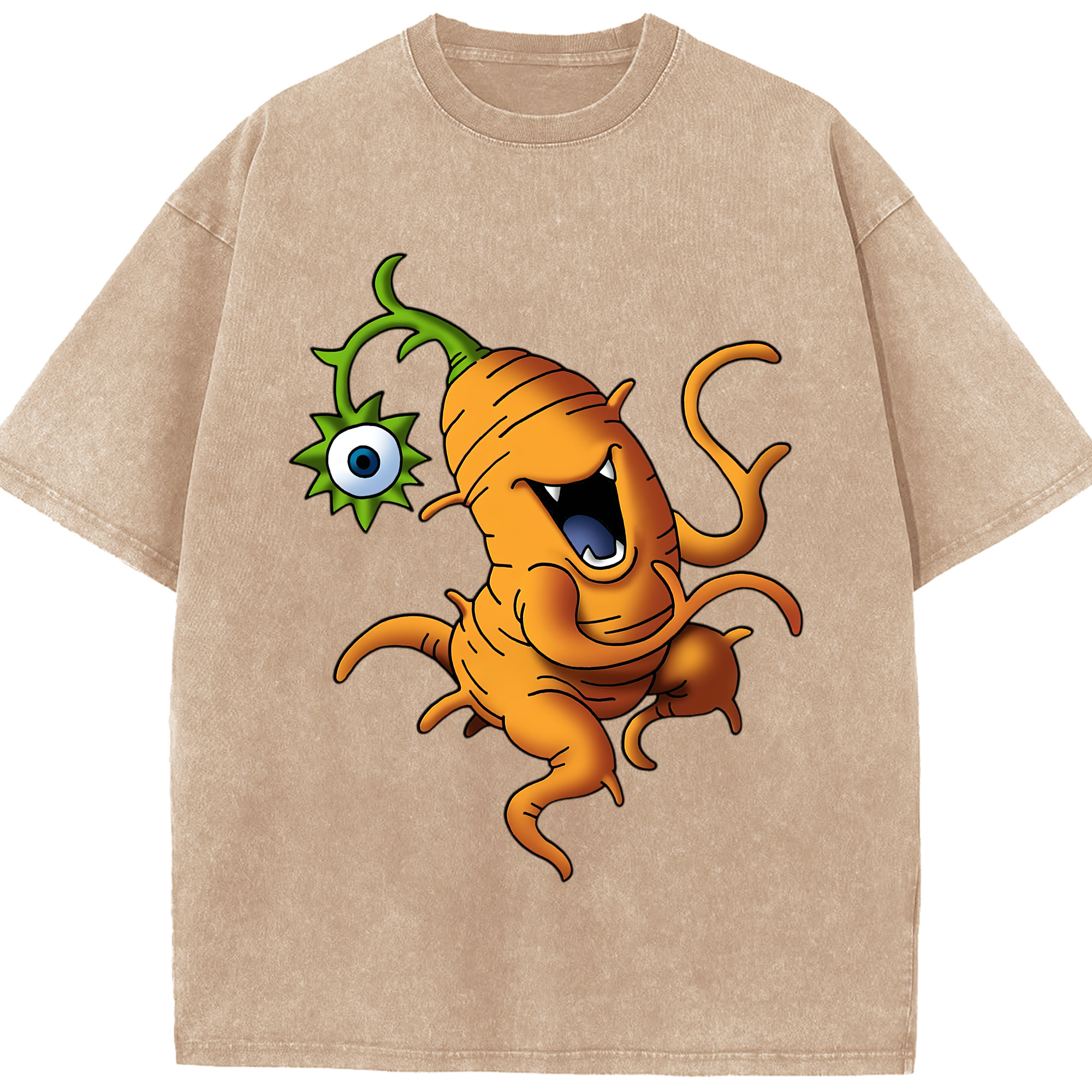 （画像用） ドラゴンクエスト Doragon Kuesuto Dragon Quest 綿100% ヴィンテージ風 半袖Tシャツ（フロントプリント）