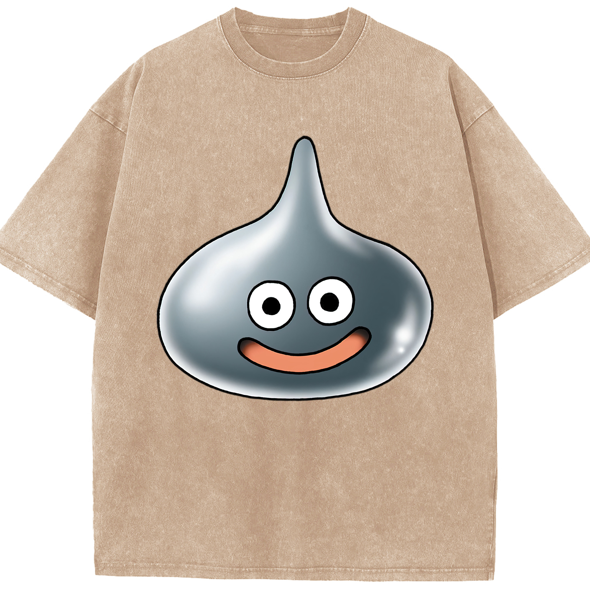 （画像用） ドラゴンクエスト Doragon Kuesuto Dragon Quest 綿100% ヴィンテージ風 半袖Tシャツ（フロントプリント）