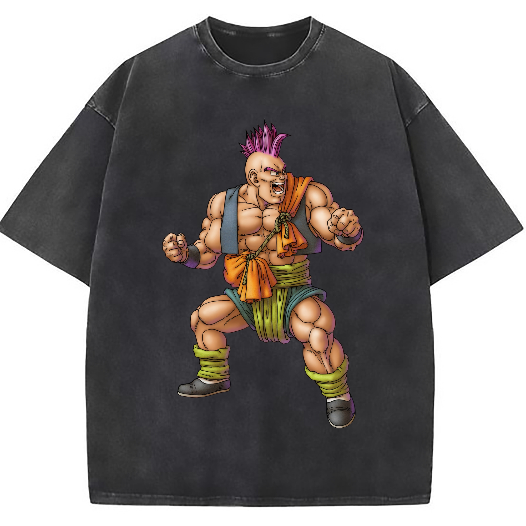 （画像用） ドラゴンクエスト Doragon Kuesuto Dragon Quest 綿100% ヴィンテージ風 半袖Tシャツ（フロントプリント）